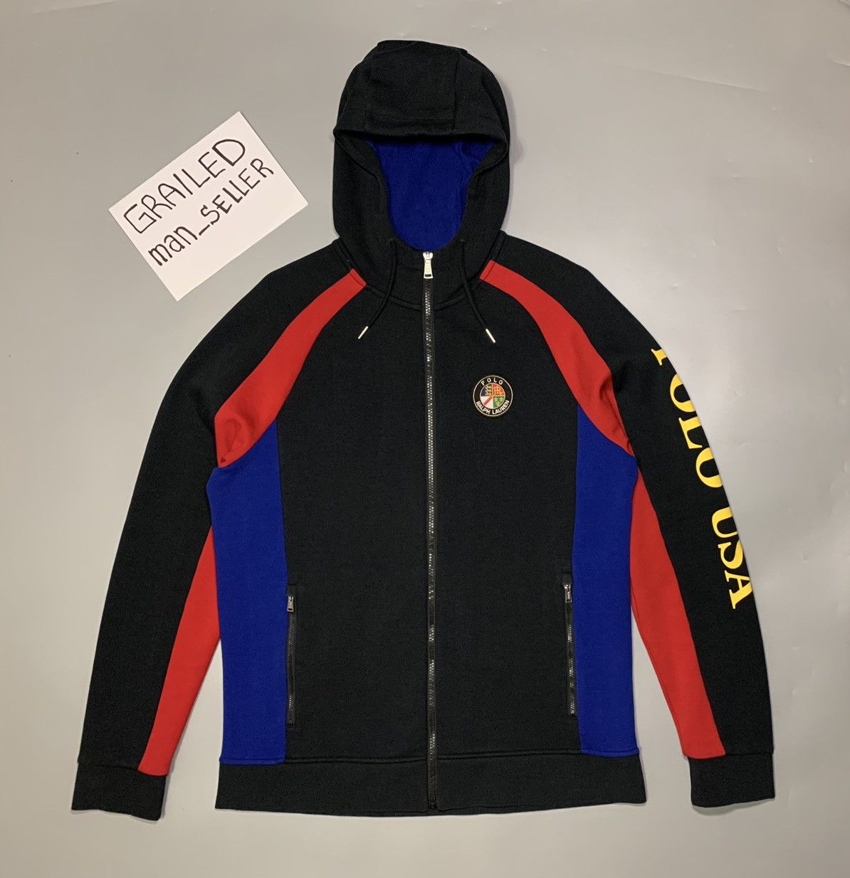 Polo downhill skier hoodie deals