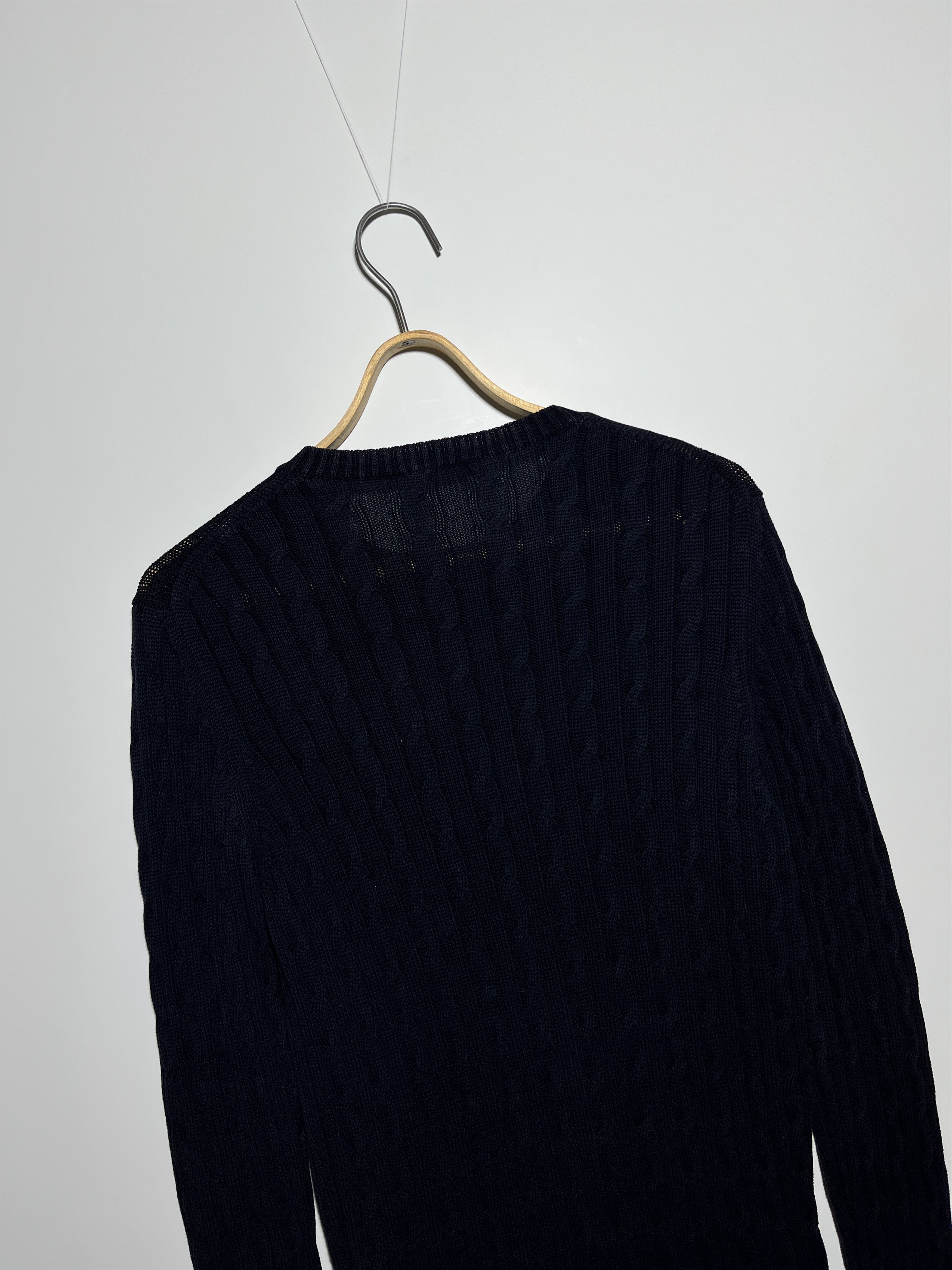 Gran Sasso Gran Sasso Cable Knit Navy Sweater Size M Size US M / EU 48-50 / 2 - 5 Thumbnail