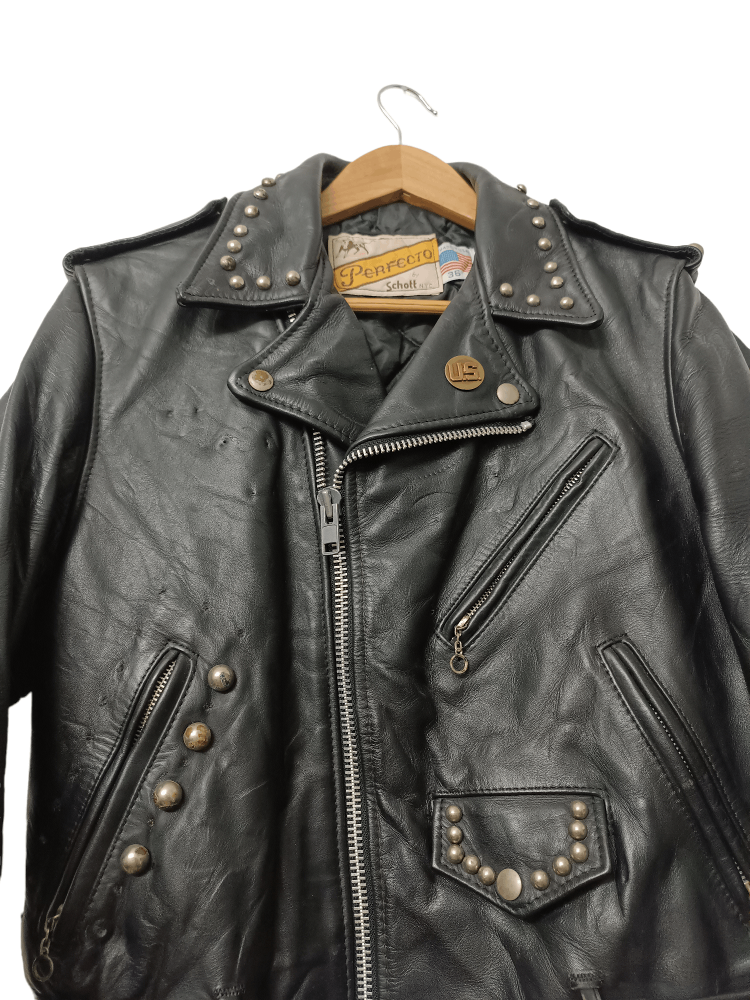 Schott Vintage Schott Perfecto 613 Double Collar Jacket Size US S / EU 44-46 / 1 - 3 Thumbnail