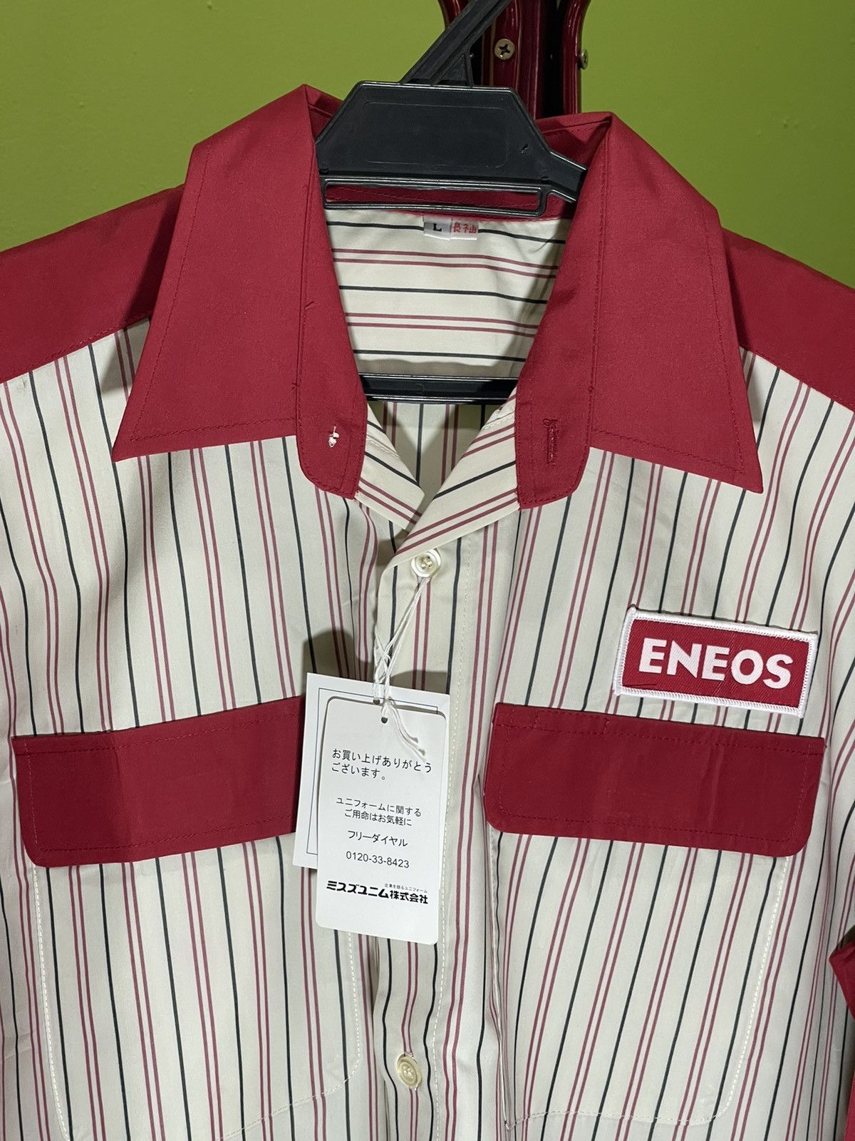 Japanese Brand Vintage NEW OLD STOCK Eneos Racing Button ups Uniform Shirt Size US L / EU 52-54 / 3 - 2 Thumbnail