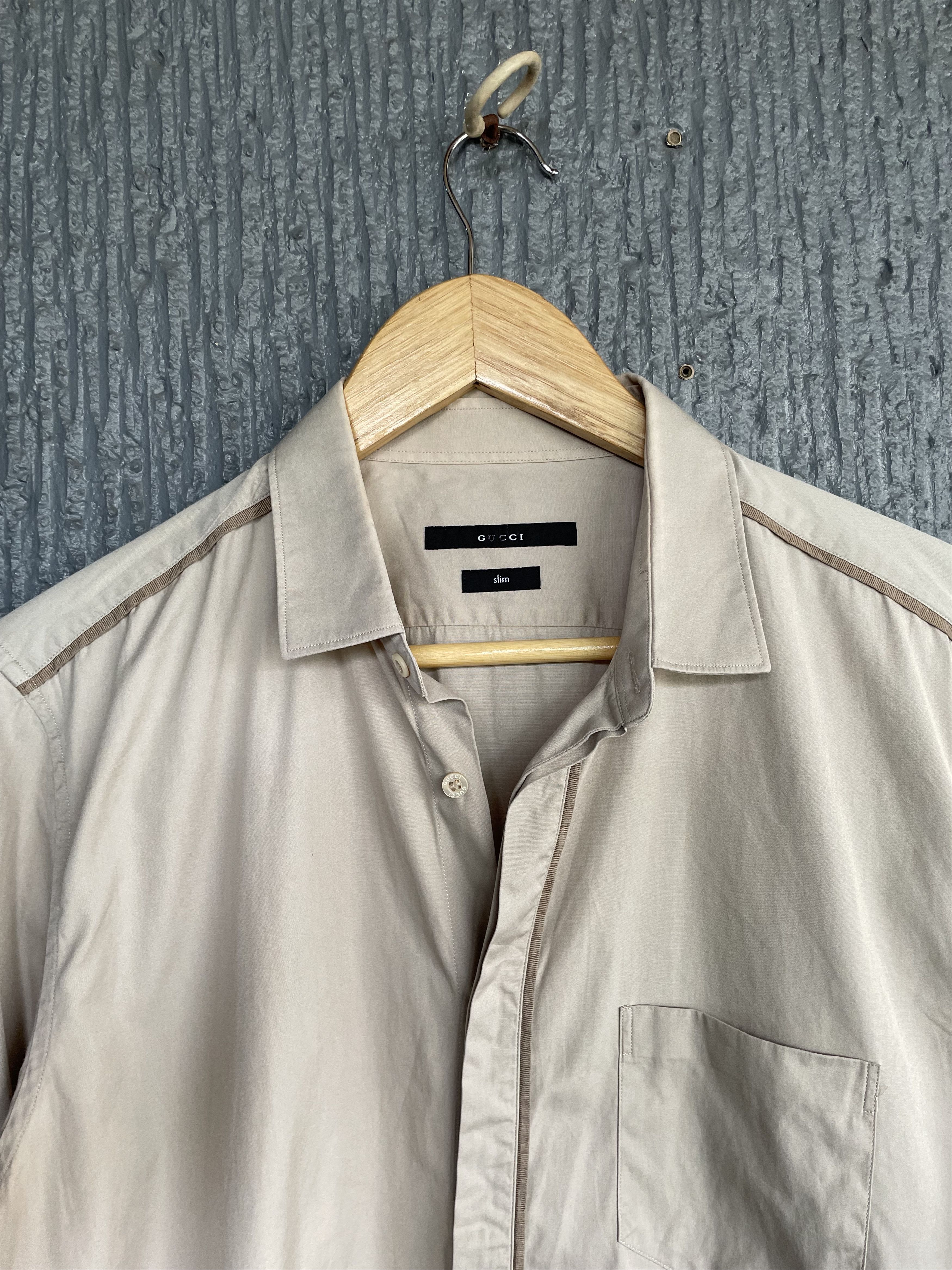 Gucci gucci cream buttom up longsleeve polo Size US S / EU 44-46 / 1 - 2 Thumbnail