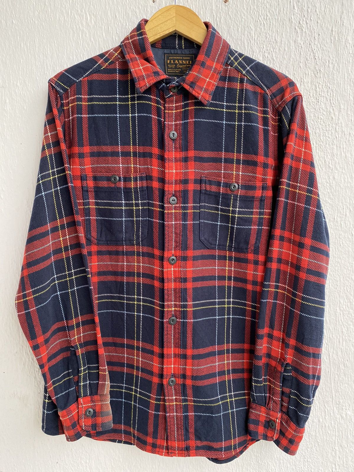 Japanese Brand × Uniqlo Japanese Brand FW20 Uniqlo Authentic Shirt Flannel Red Size US XL / EU 56 / 4 - 1 Thumbnail