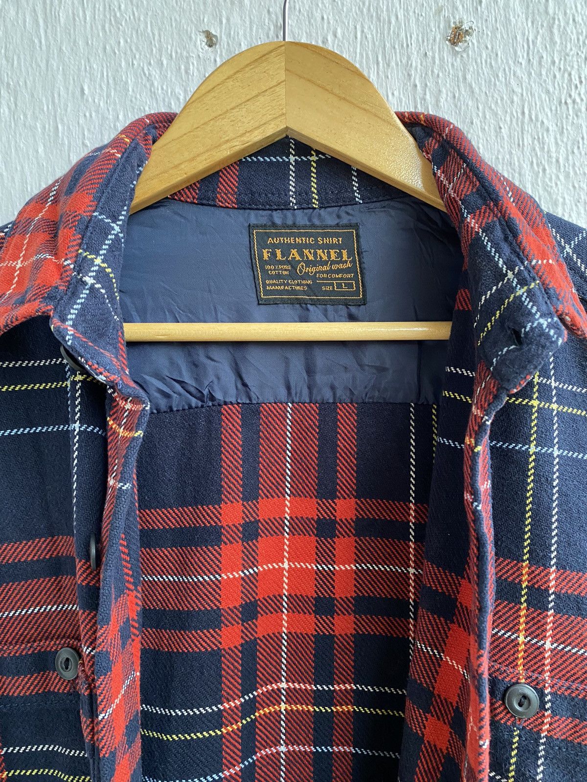 Japanese Brand × Uniqlo Japanese Brand FW20 Uniqlo Authentic Shirt Flannel Red Size US XL / EU 56 / 4 - 11 Thumbnail