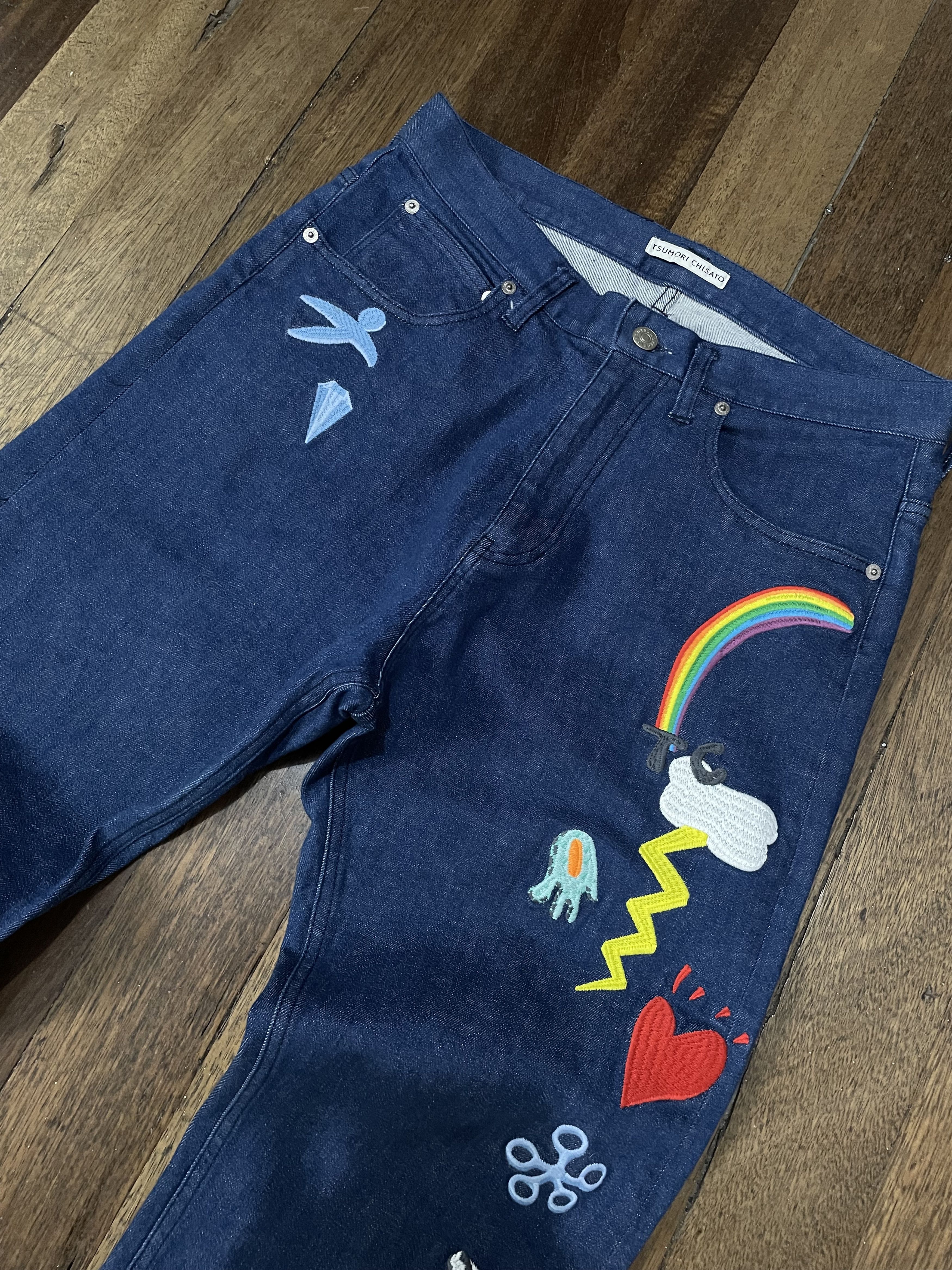 Tsumori Chisato Tsumori Chisato Multi Logo Denim Pants - Issey Miyake Size US 31 - 2 Thumbnail