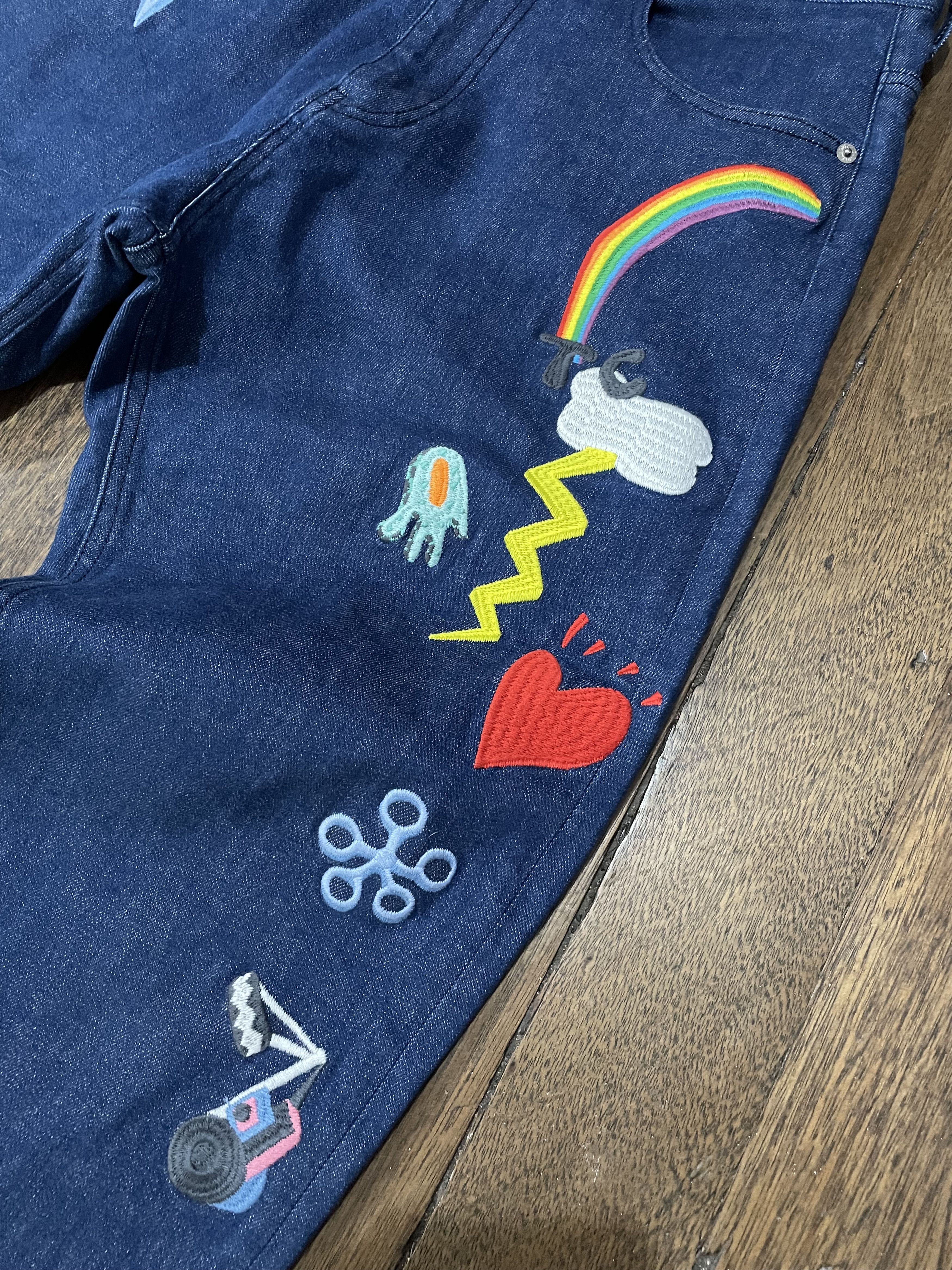 Tsumori Chisato Tsumori Chisato Multi Logo Denim Pants - Issey Miyake Size US 31 - 4 Thumbnail