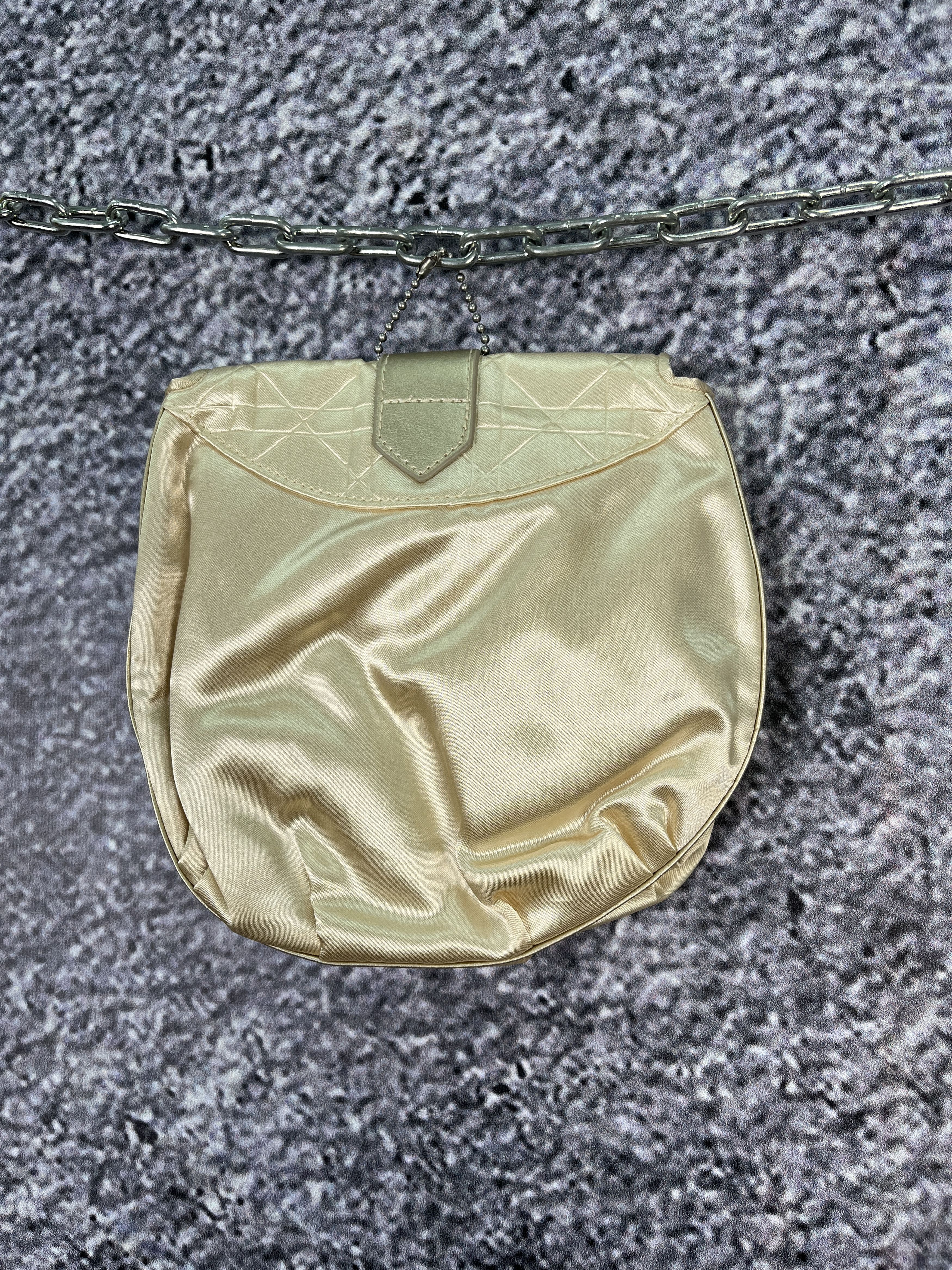Dior Christian Dior Parfums Cosmetic Pouch Bag Gold Satin Logo Size ONE SIZE - 3 Thumbnail