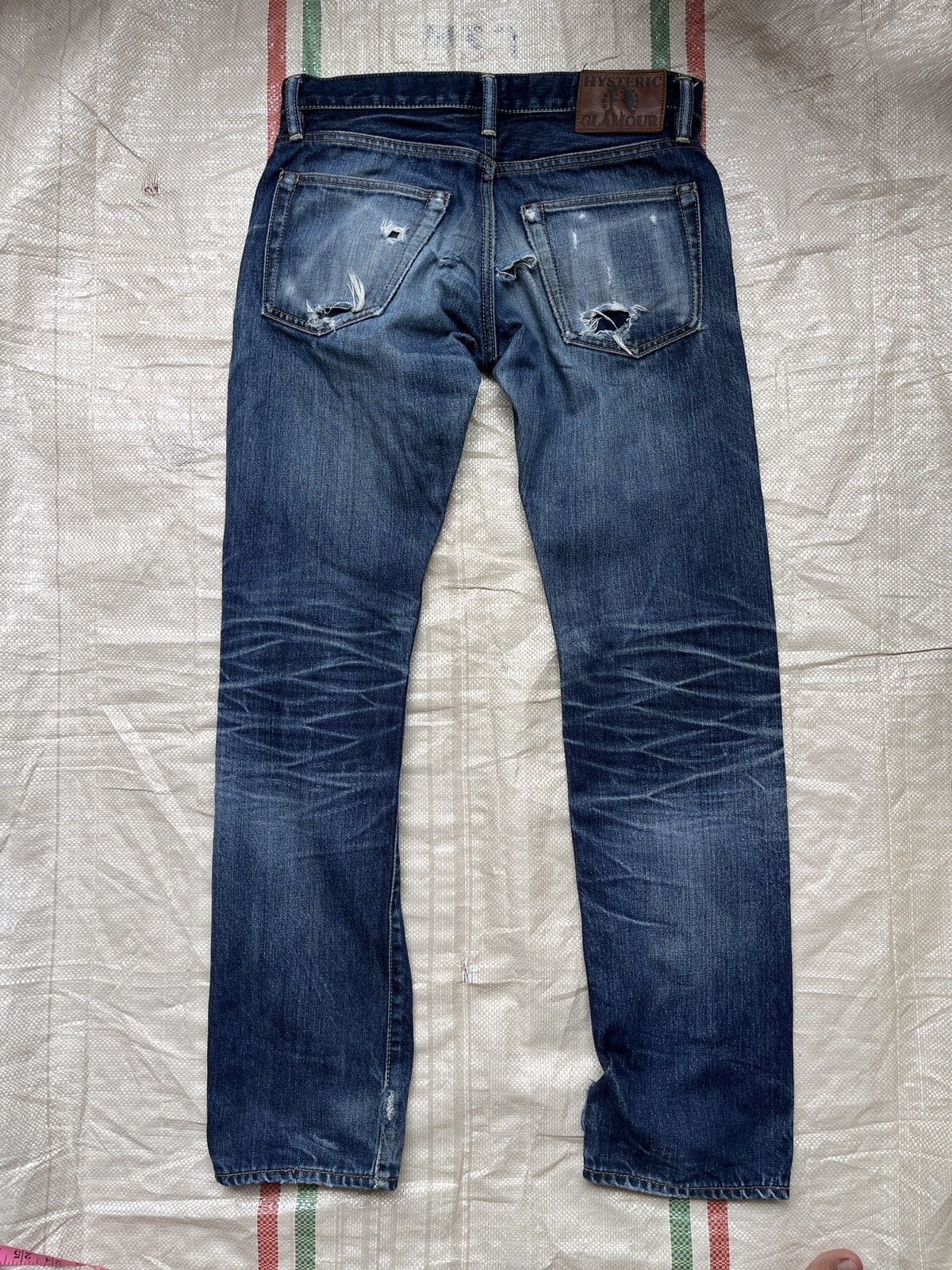 Hysteric Glamour × Vintage Redline Selvedge Hystoric Glamour Denim Jeans Distressed Size 28" / US 6 / IT 42 - 22 Thumbnail