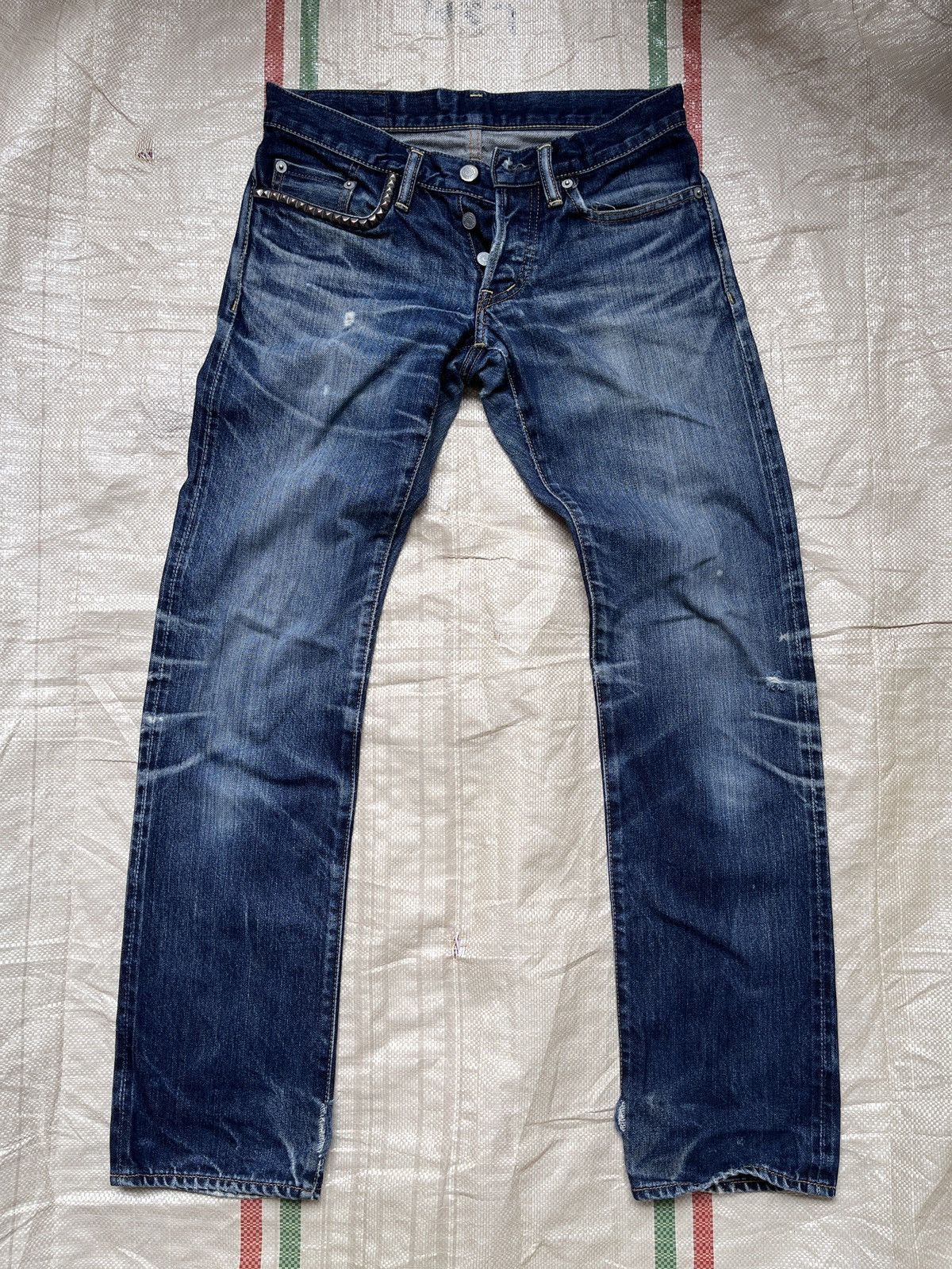 Hysteric Glamour × Vintage Redline Selvedge Hystoric Glamour Denim Jeans Distressed Size 28" / US 6 / IT 42 - 23 Thumbnail