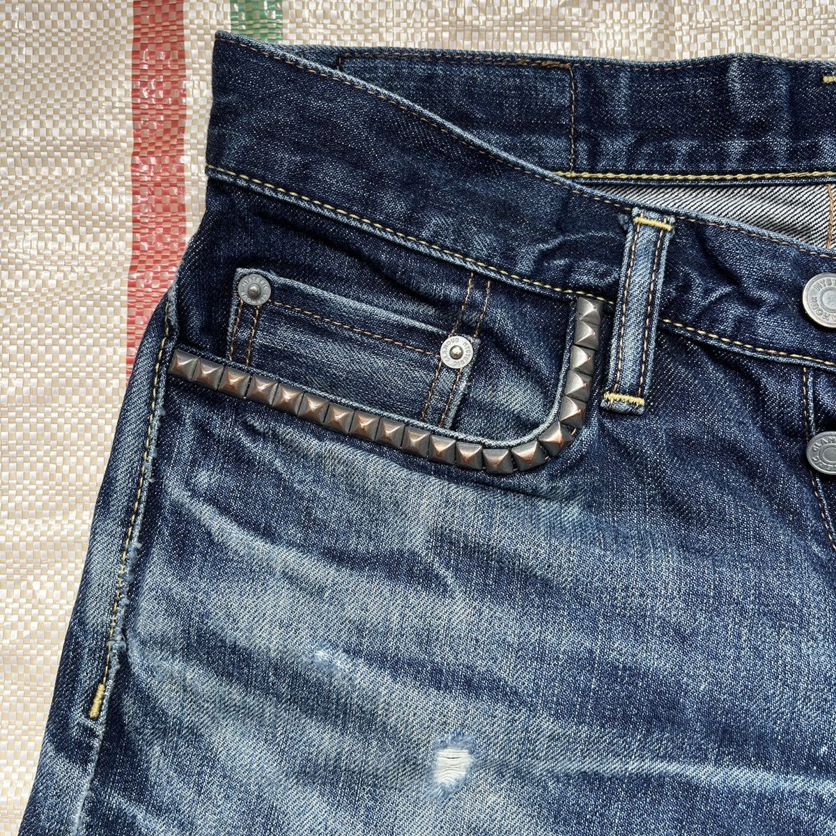 Hysteric Glamour × Vintage Redline Selvedge Hystoric Glamour Denim Jeans Distressed Size 28" / US 6 / IT 42 - 13 Thumbnail