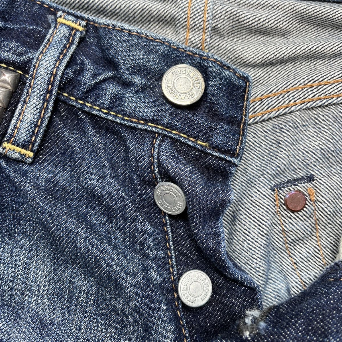 Hysteric Glamour × Vintage Redline Selvedge Hystoric Glamour Denim Jeans Distressed Size 28" / US 6 / IT 42 - 8 Thumbnail