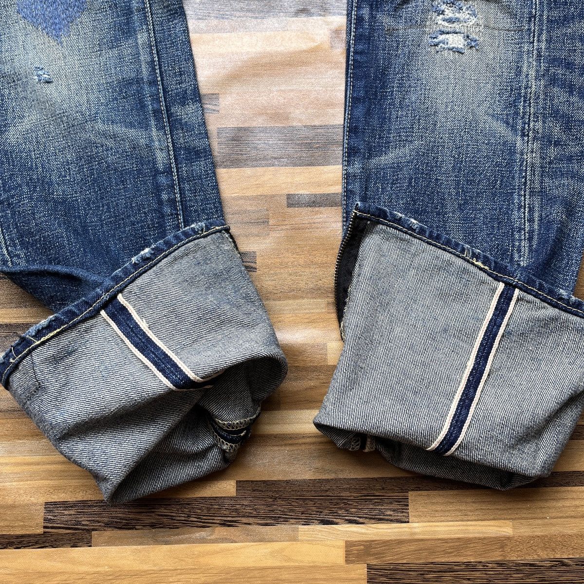 Other Redline Selvedge OverDesign Distressed Denim Jeans Matsuda Size US 30 / EU 46 - 16 Thumbnail