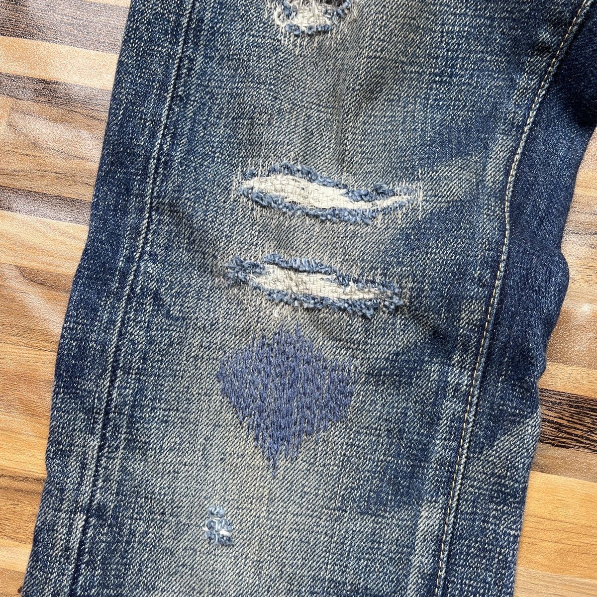 Other Redline Selvedge OverDesign Distressed Denim Jeans Matsuda Size US 30 / EU 46 - 13 Thumbnail