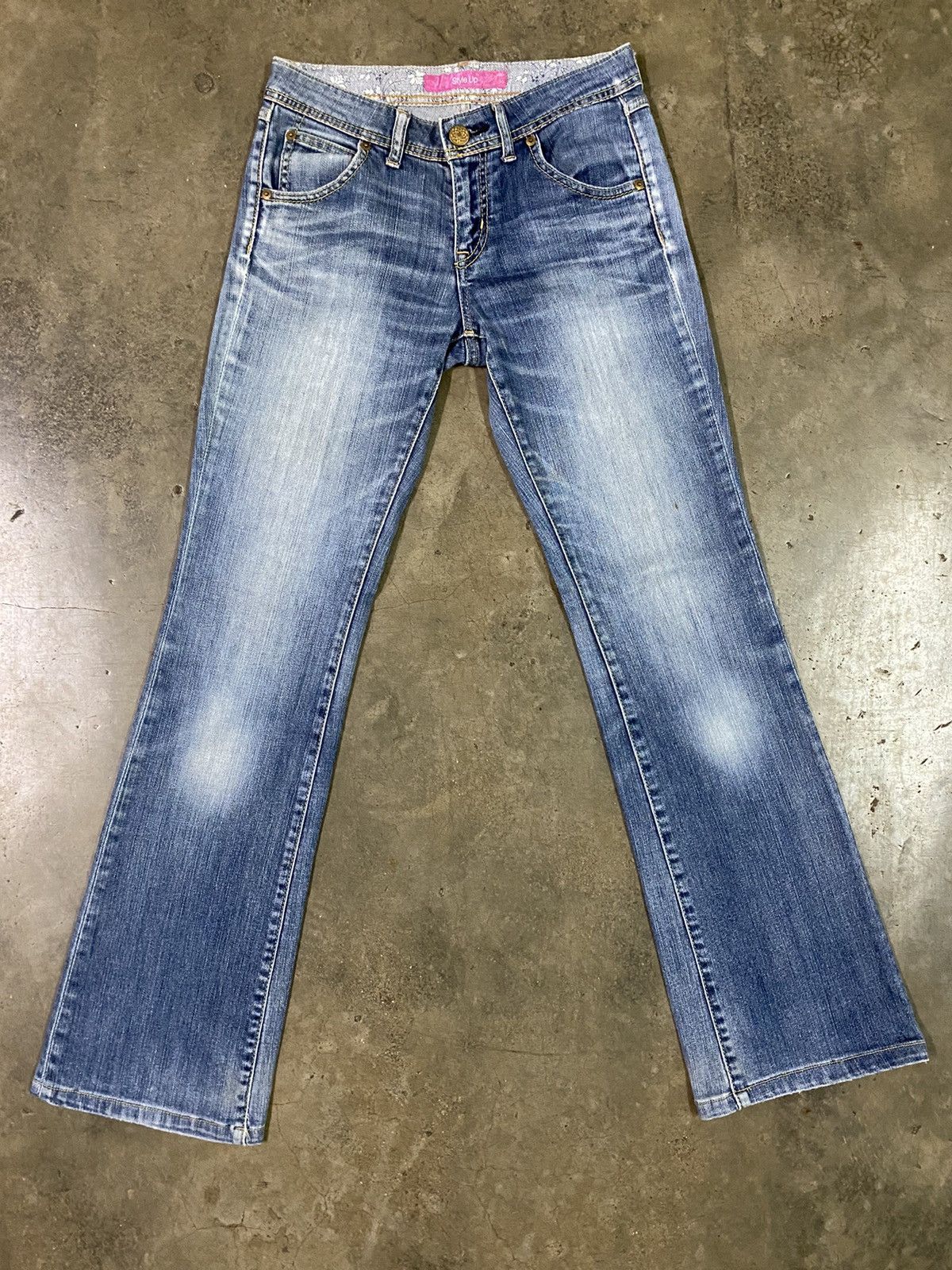 Japanese Brand × Uniqlo Uniqlo Style Up Bootcut Distressed Denim Jeans Size US 28 / EU 44 - 1 Thumbnail