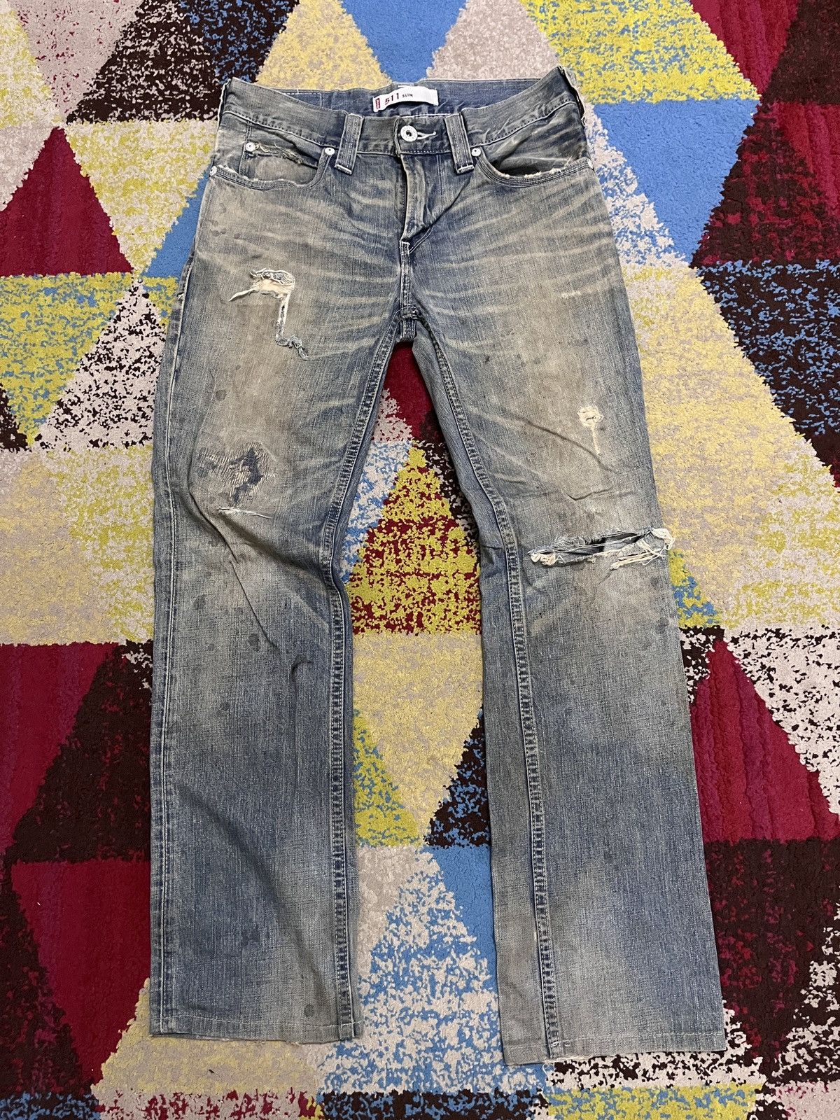 Levi's × Vintage Vintage Levi's 511 Silver Tag Distressed Size US 32 / EU 48 - 18 Thumbnail