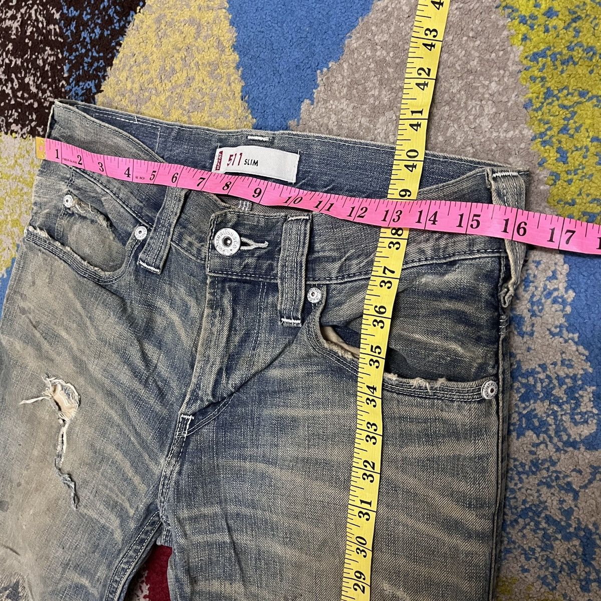 Levi's × Vintage Vintage Levi's 511 Silver Tag Distressed Size US 32 / EU 48 - 2 Thumbnail