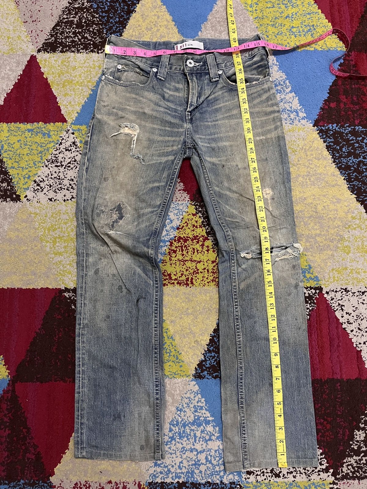 Levi's × Vintage Vintage Levi's 511 Silver Tag Distressed Size US 32 / EU 48 - 3 Thumbnail