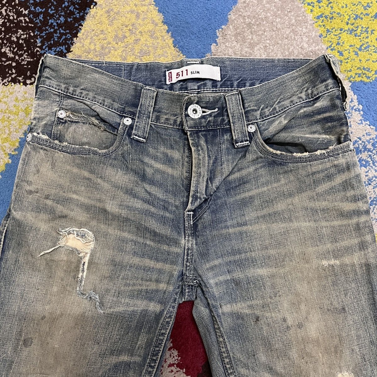 Levi's × Vintage Vintage Levi's 511 Silver Tag Distressed Size US 32 / EU 48 - 4 Thumbnail