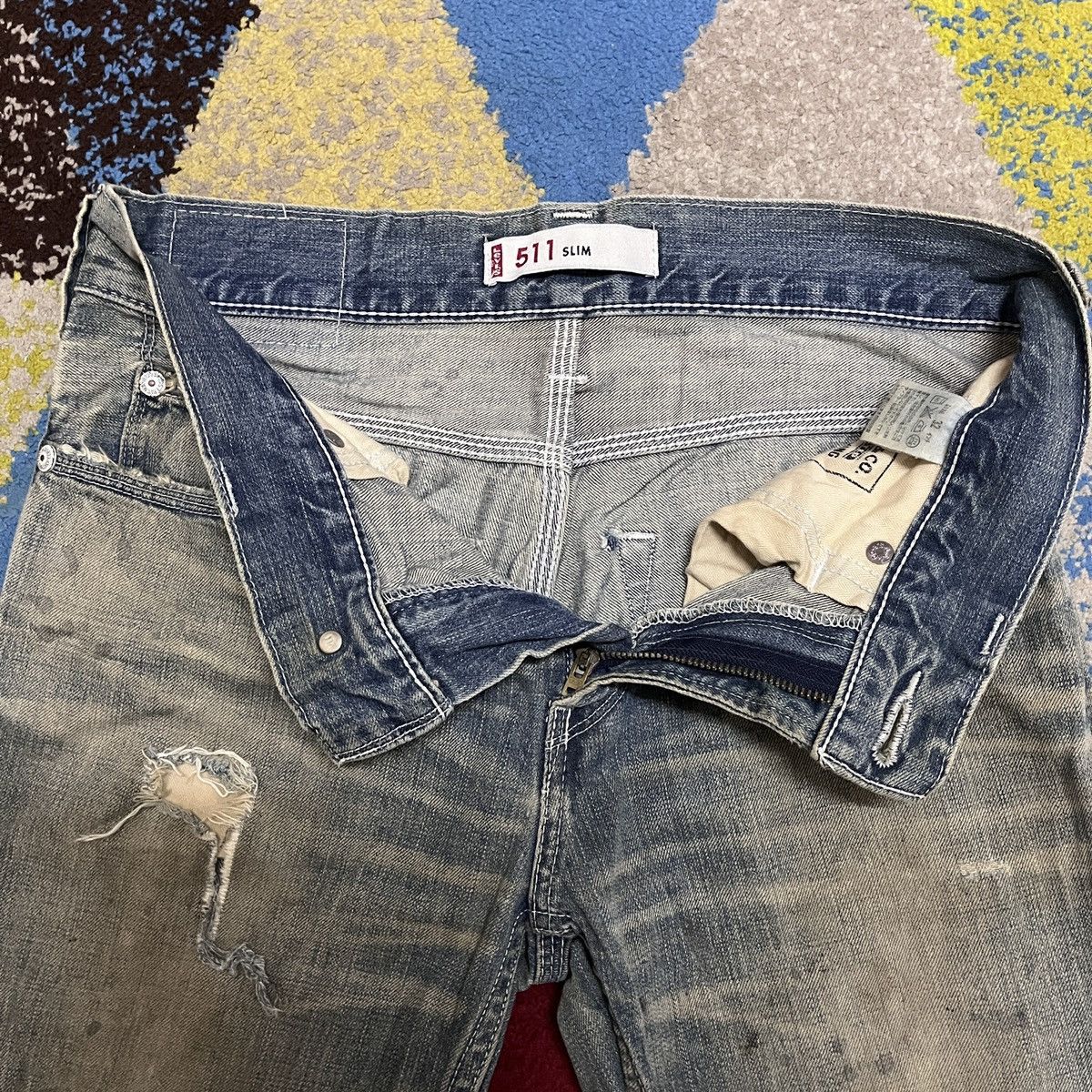 Levi's × Vintage Vintage Levi's 511 Silver Tag Distressed Size US 32 / EU 48 - 6 Thumbnail