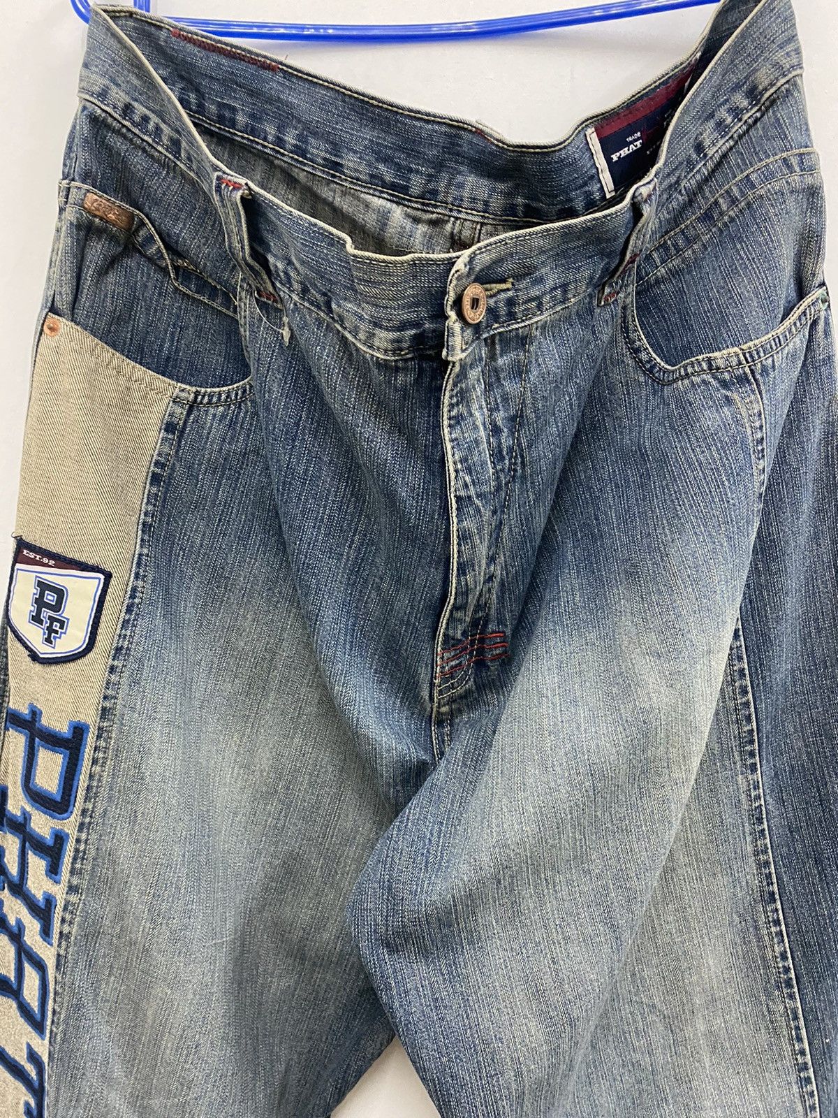 Phat Farm Phat Farm Patchworks Distressed Jeans Size US 39 - 2 Thumbnail