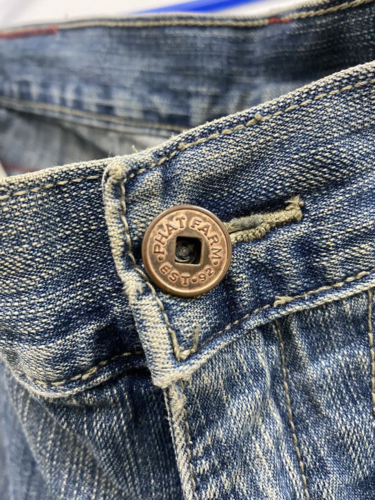 Phat Farm Phat Farm Patchworks Distressed Jeans Size US 39 - 5 Thumbnail