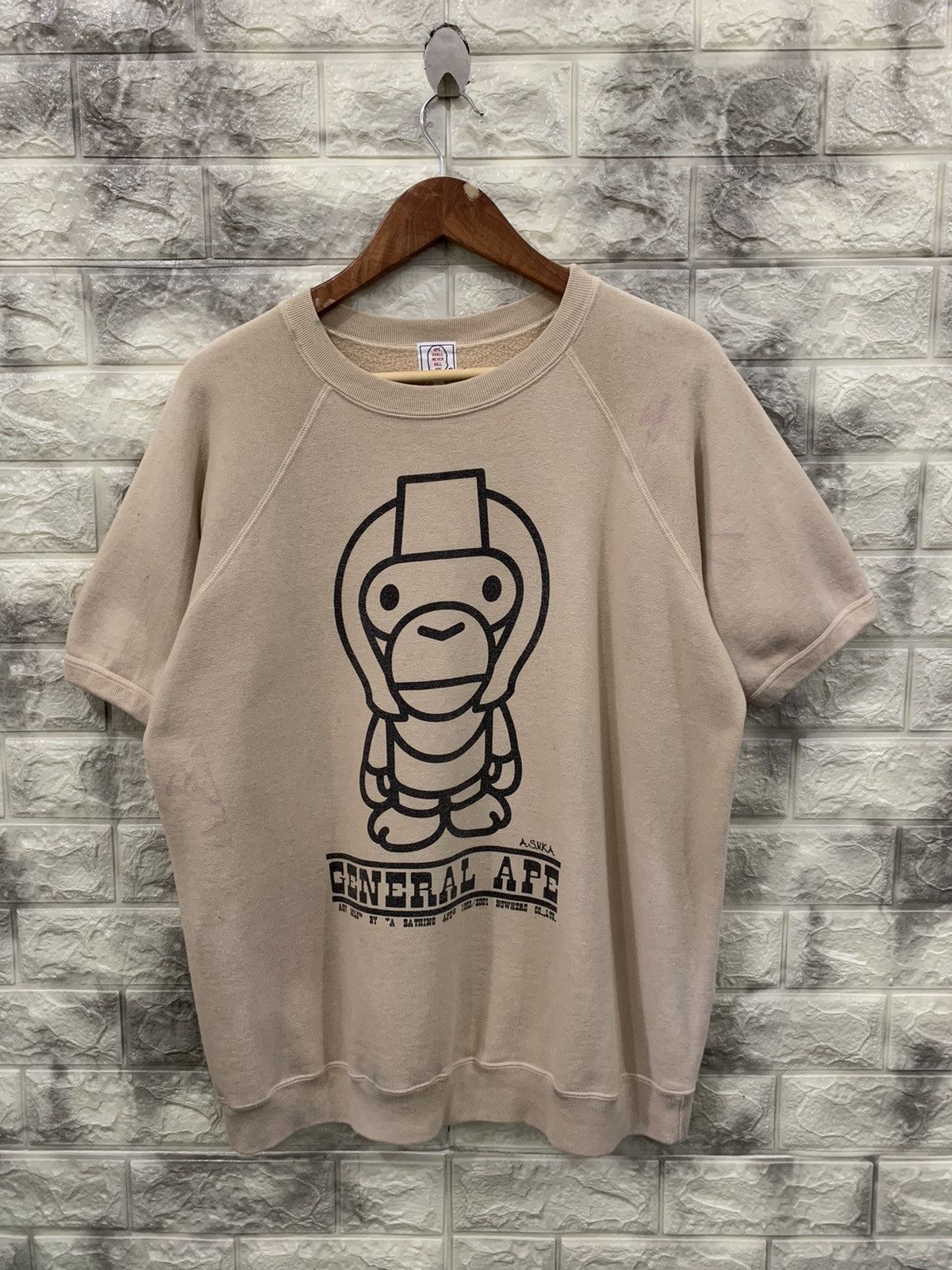 Bape Baby Milo General Ape S/S Crewneck Size US M / EU 48-50 / 2 - 1 Thumbnail