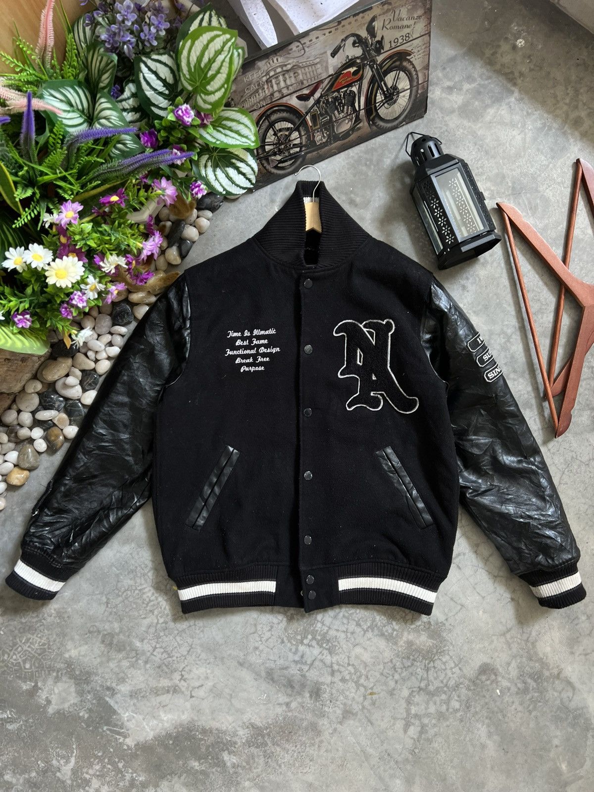 Vintage Will Survive 21 Varsity Wool Leather Jacket