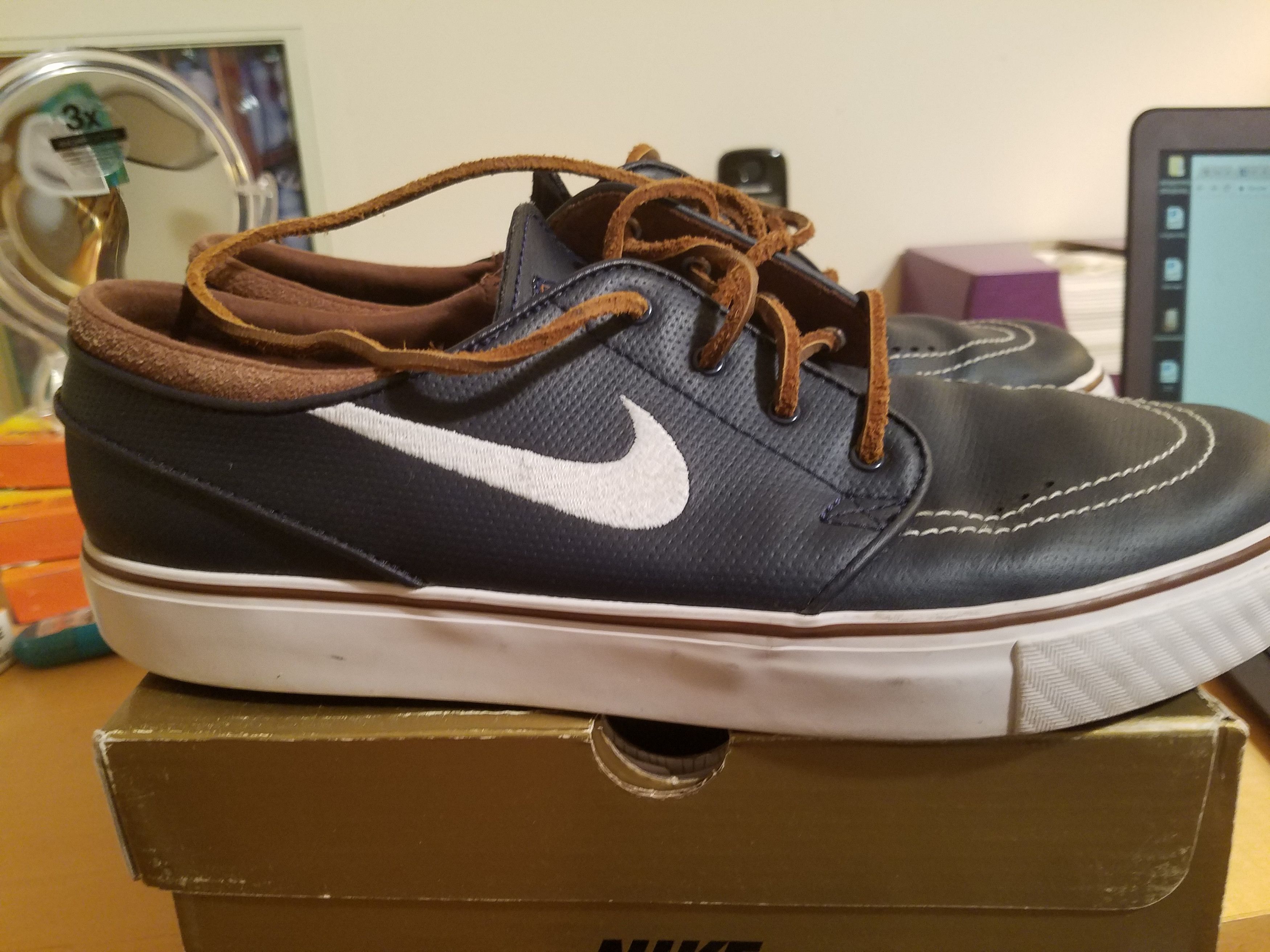 Nike sb obsidian leather best sale