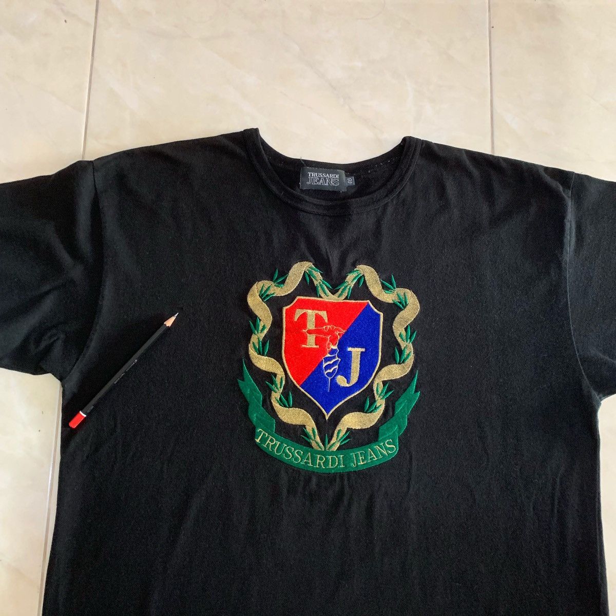 Japanese Brand × Trussardi × Vintage TRUSSARDI JEANS Tee embroidered logo Size 46 Fits M Size US M / EU 48-50 / 2 - 9 Thumbnail