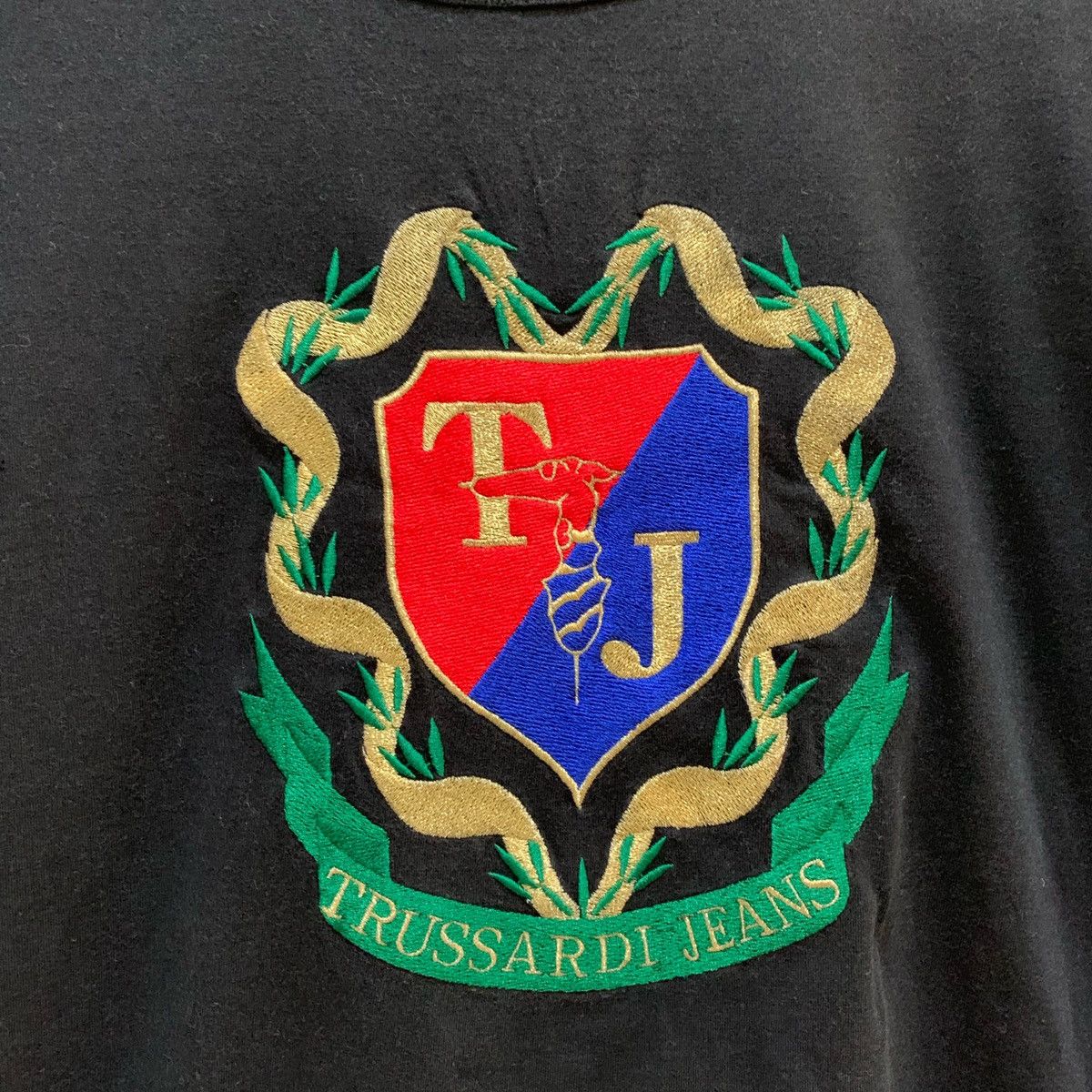 Japanese Brand × Trussardi × Vintage TRUSSARDI JEANS Tee embroidered logo Size 46 Fits M Size US M / EU 48-50 / 2 - 3 Thumbnail