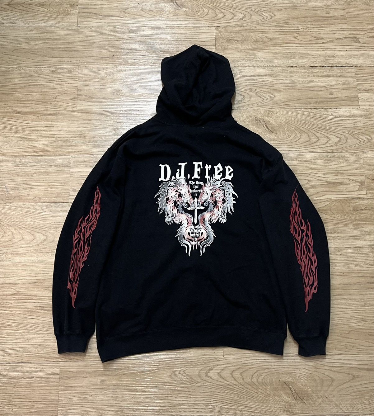 image of Seditionaries Dj Free Japan Spitfire Hoodie in Black, Men's (Size Large)