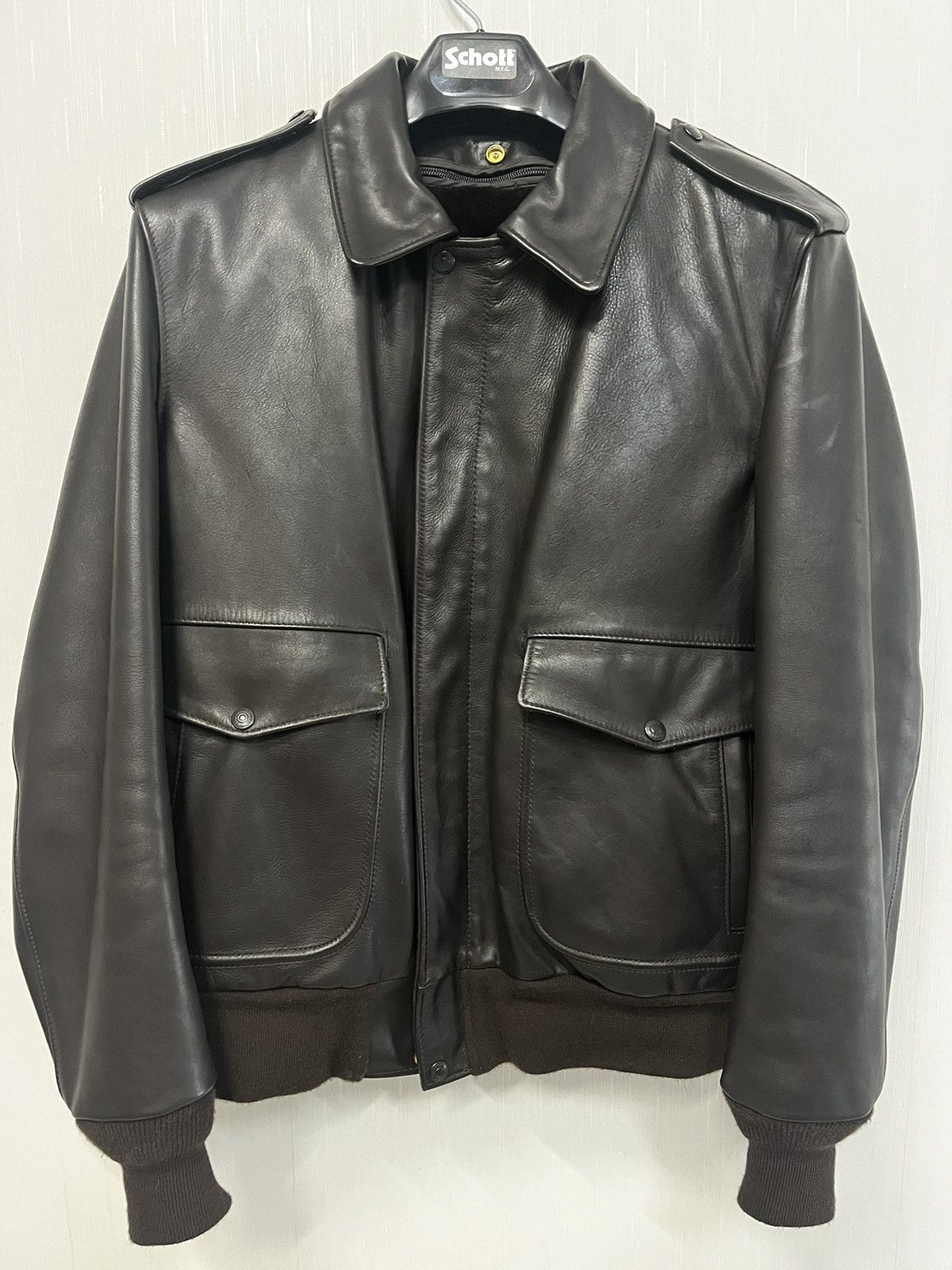 Schott Iconic A- 2 Flight Jacket 184 SM Size US M / EU 48-50 / 2 - 2 Thumbnail