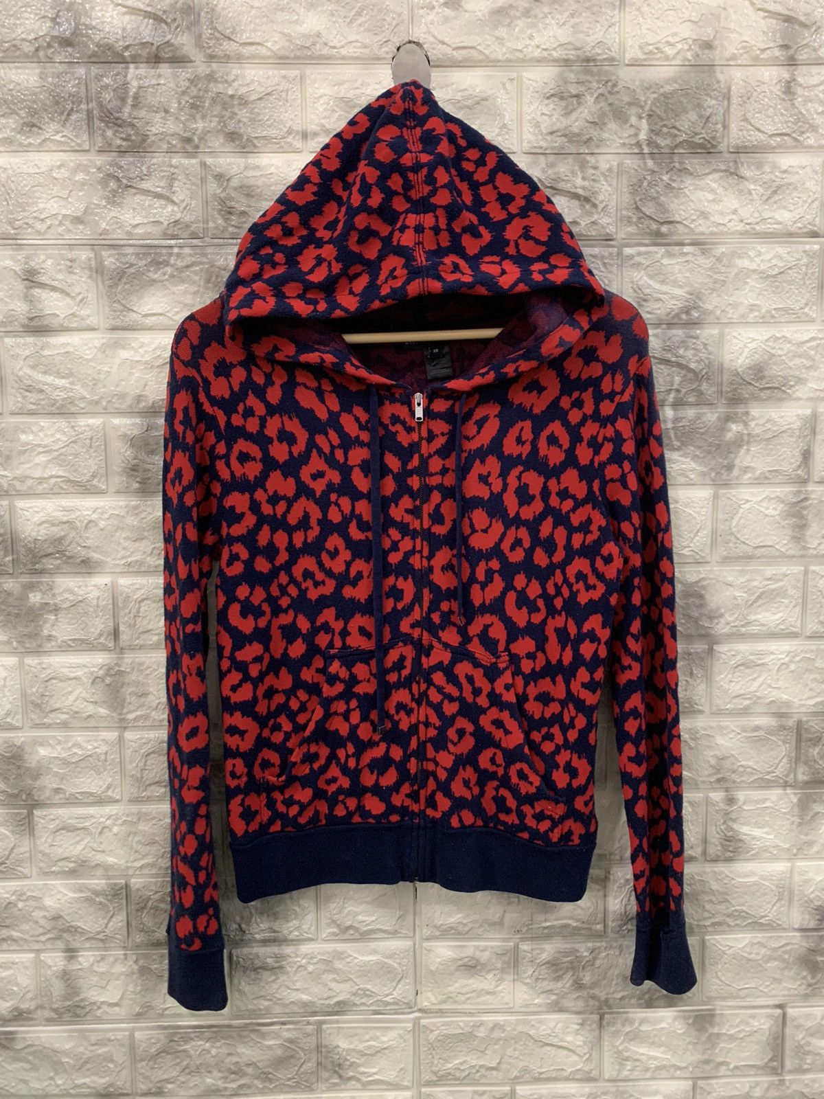 image of Marc By Marc Jacobs x Marc Jacobs Marc By Marc Jacob Zipper Hoddies in Red/Dark Blue, Women's (Size