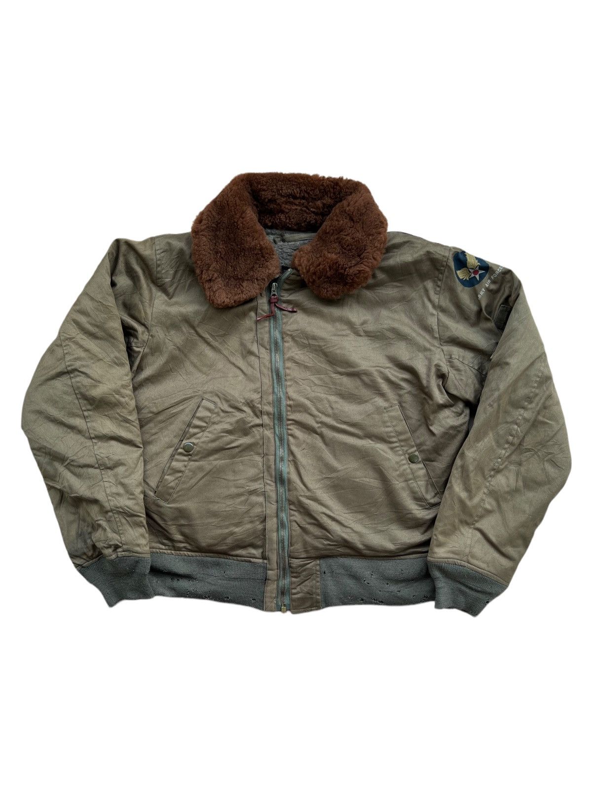Sugar Cane VERY RARE VINTAGE JACKET FLIGHT BOMBER B15 SUGAR CANE 40s Size US M / EU 48-50 / 2 - 1 Thumbnail