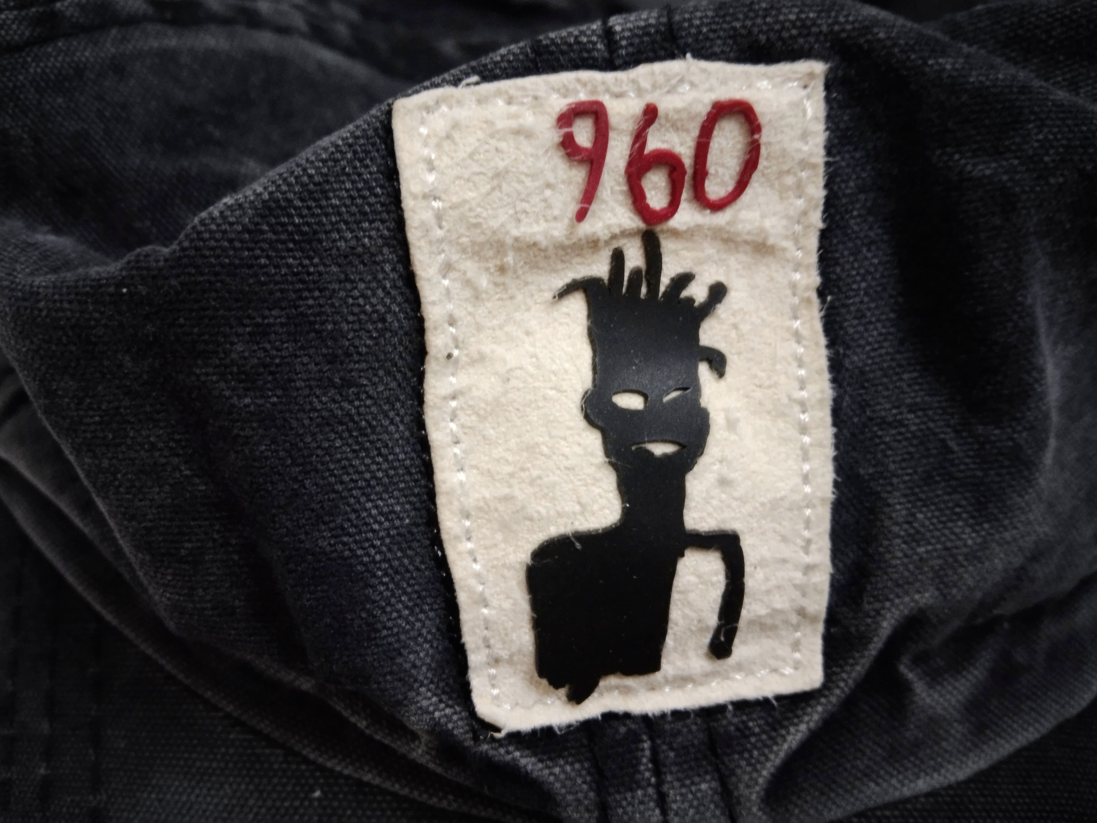 Japanese Brand × Jean-Michel Basquiat × Vintage JEAN MICHEL BASQUIAT BLACK WASHED DENIM STRAPBACK Size ONE SIZE - 13 Thumbnail