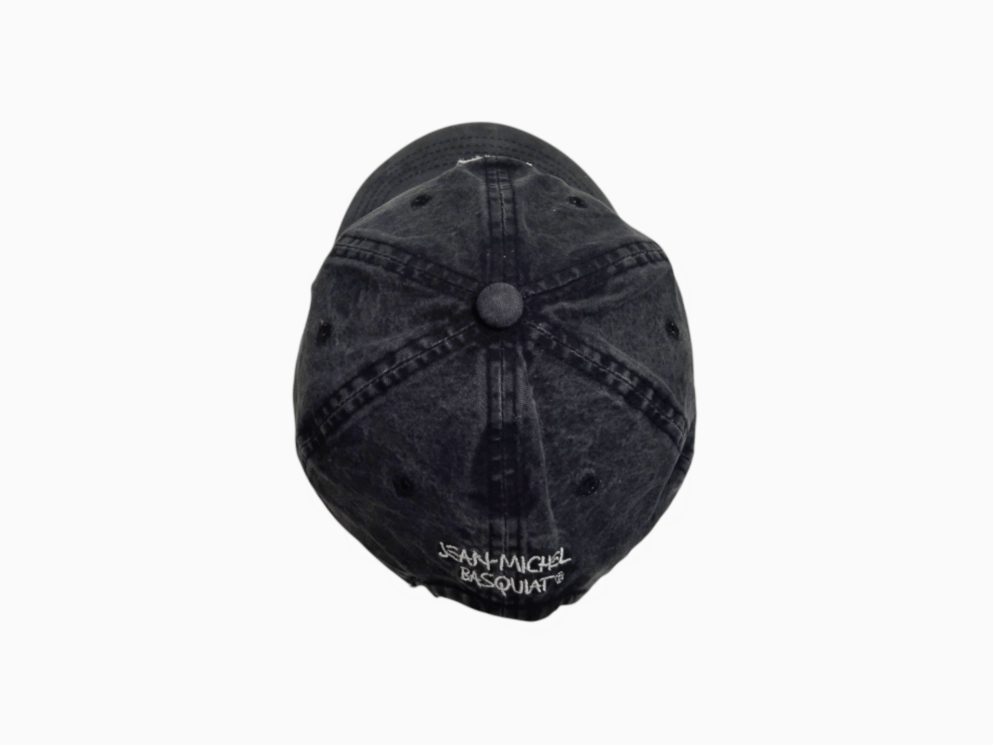 Japanese Brand × Jean-Michel Basquiat × Vintage JEAN MICHEL BASQUIAT BLACK WASHED DENIM STRAPBACK Size ONE SIZE - 9 Thumbnail