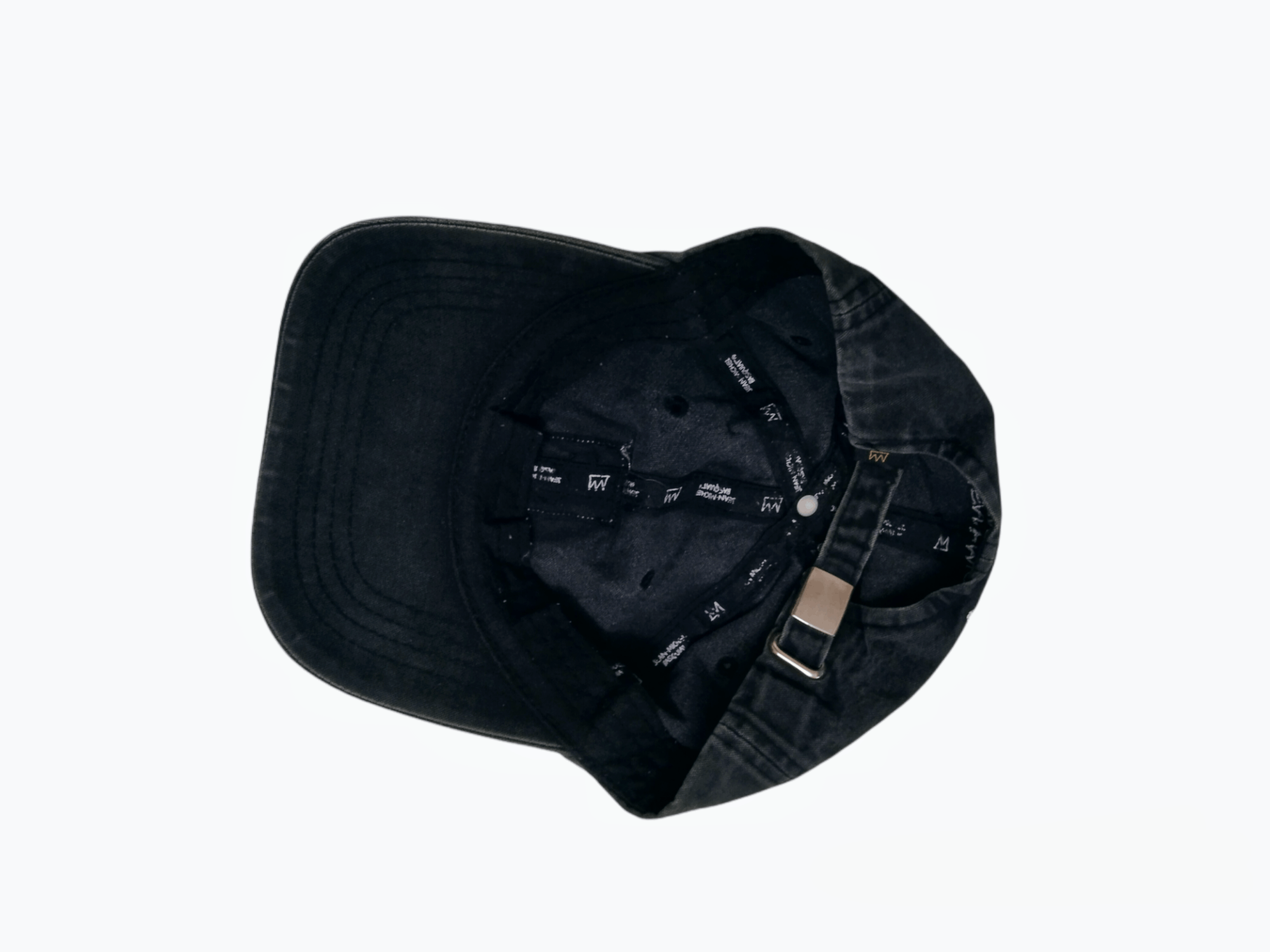 Japanese Brand × Jean-Michel Basquiat × Vintage JEAN MICHEL BASQUIAT BLACK WASHED DENIM STRAPBACK Size ONE SIZE - 12 Thumbnail
