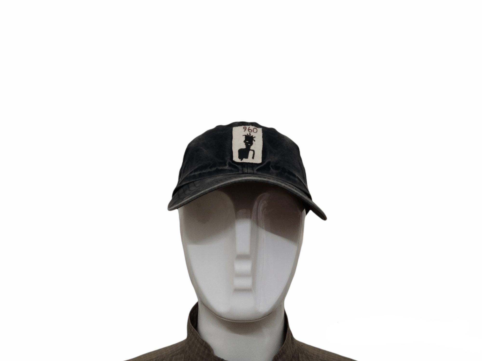 Japanese Brand × Jean-Michel Basquiat × Vintage JEAN MICHEL BASQUIAT BLACK WASHED DENIM STRAPBACK Size ONE SIZE - 5 Thumbnail