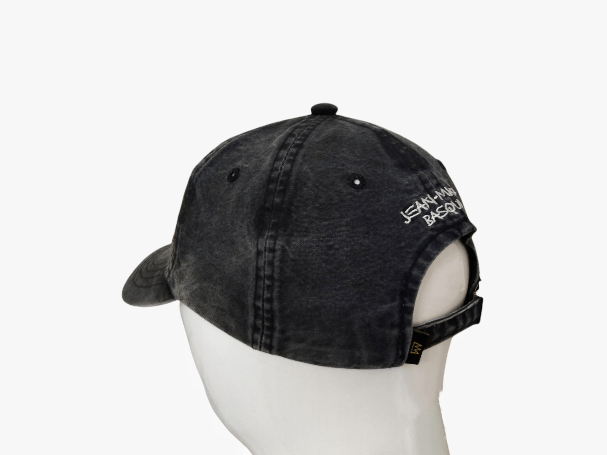 Japanese Brand × Jean-Michel Basquiat × Vintage JEAN MICHEL BASQUIAT BLACK WASHED DENIM STRAPBACK Size ONE SIZE - 6 Thumbnail