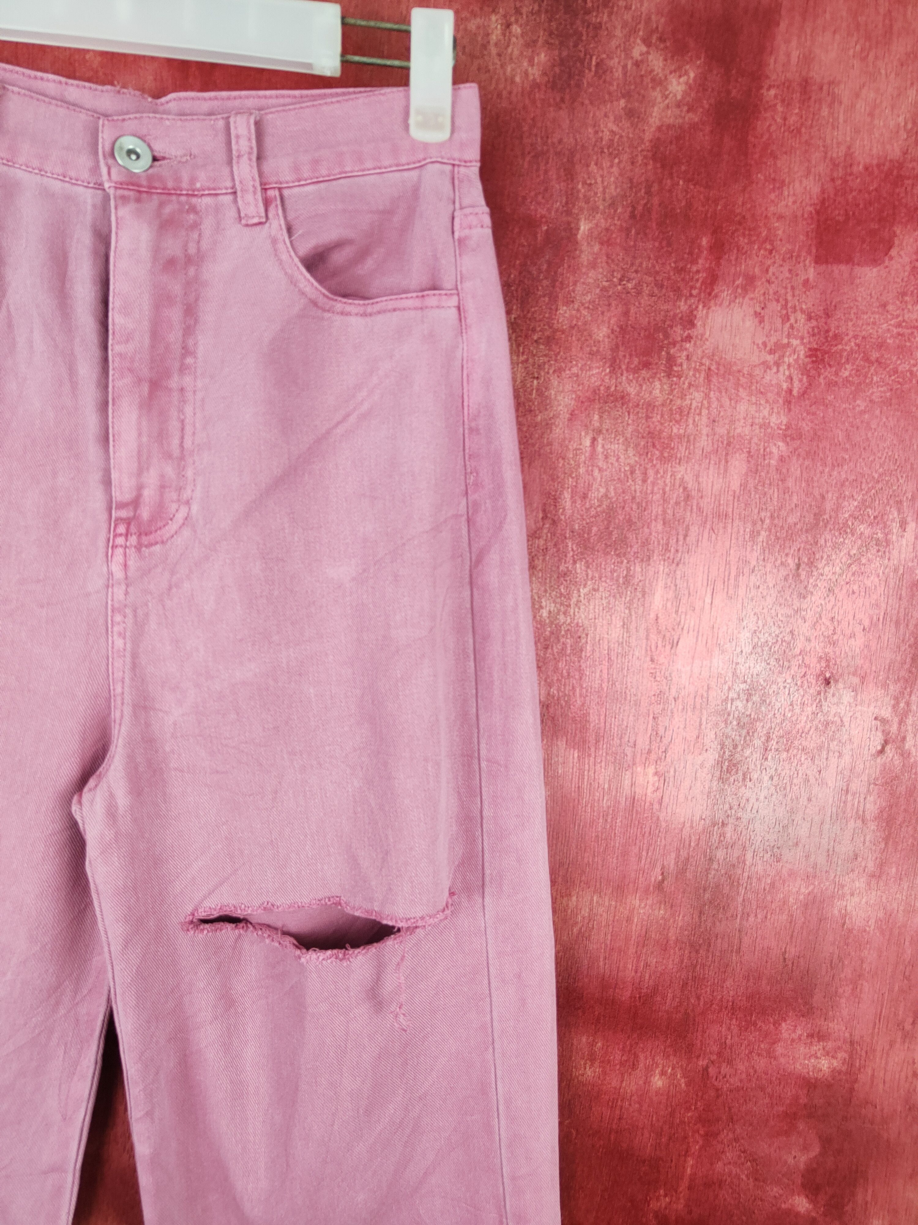 Japanese Brand Nice Claup Pink distressed Ripped Pants #S632 Size 27" / US 4 / IT 40 - 5 Thumbnail