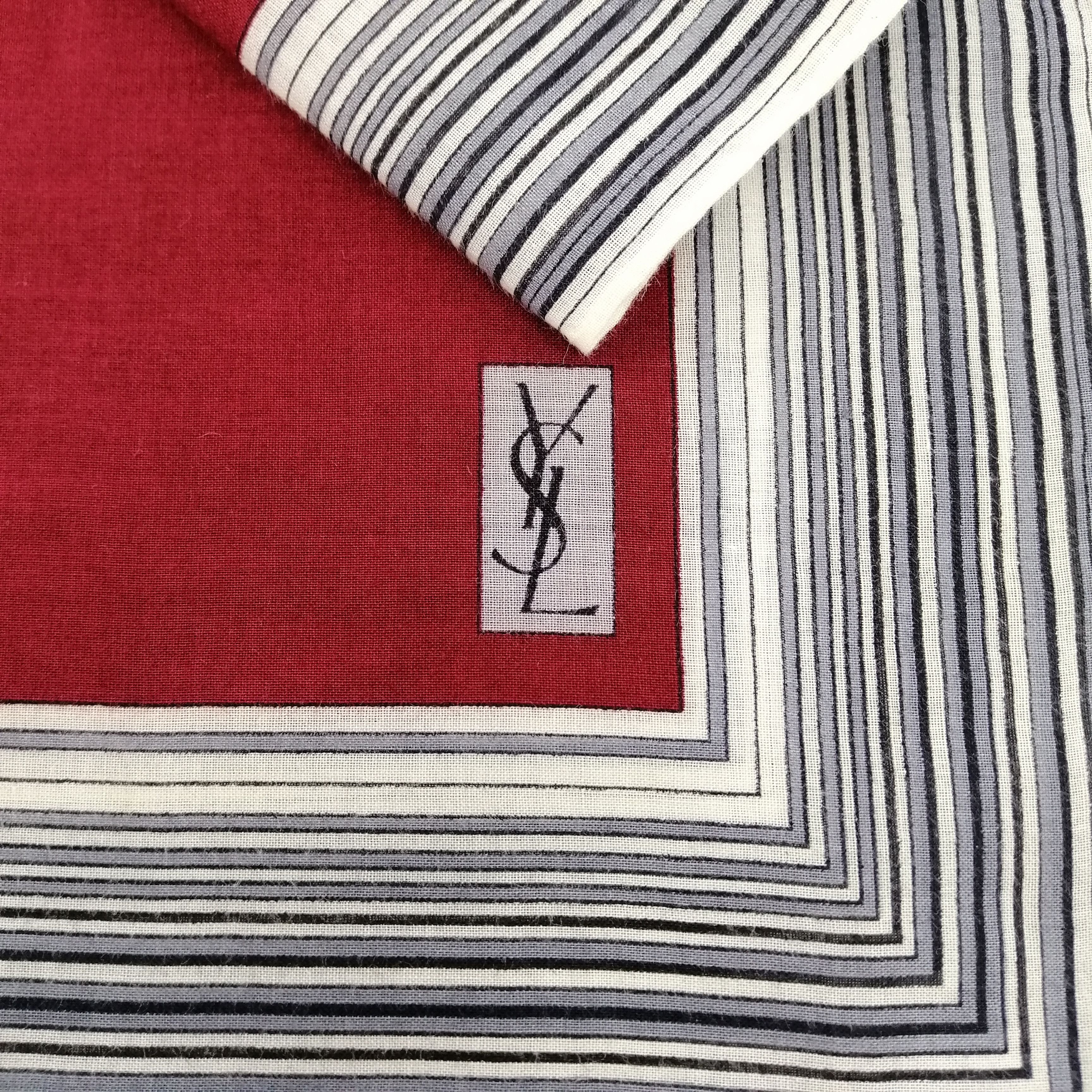 Vintage × Yves Saint Laurent Yves Saint Laurent Handkerchief/Neckerchief/Bandana-KD1074 Size ONE SIZE - 5 Thumbnail