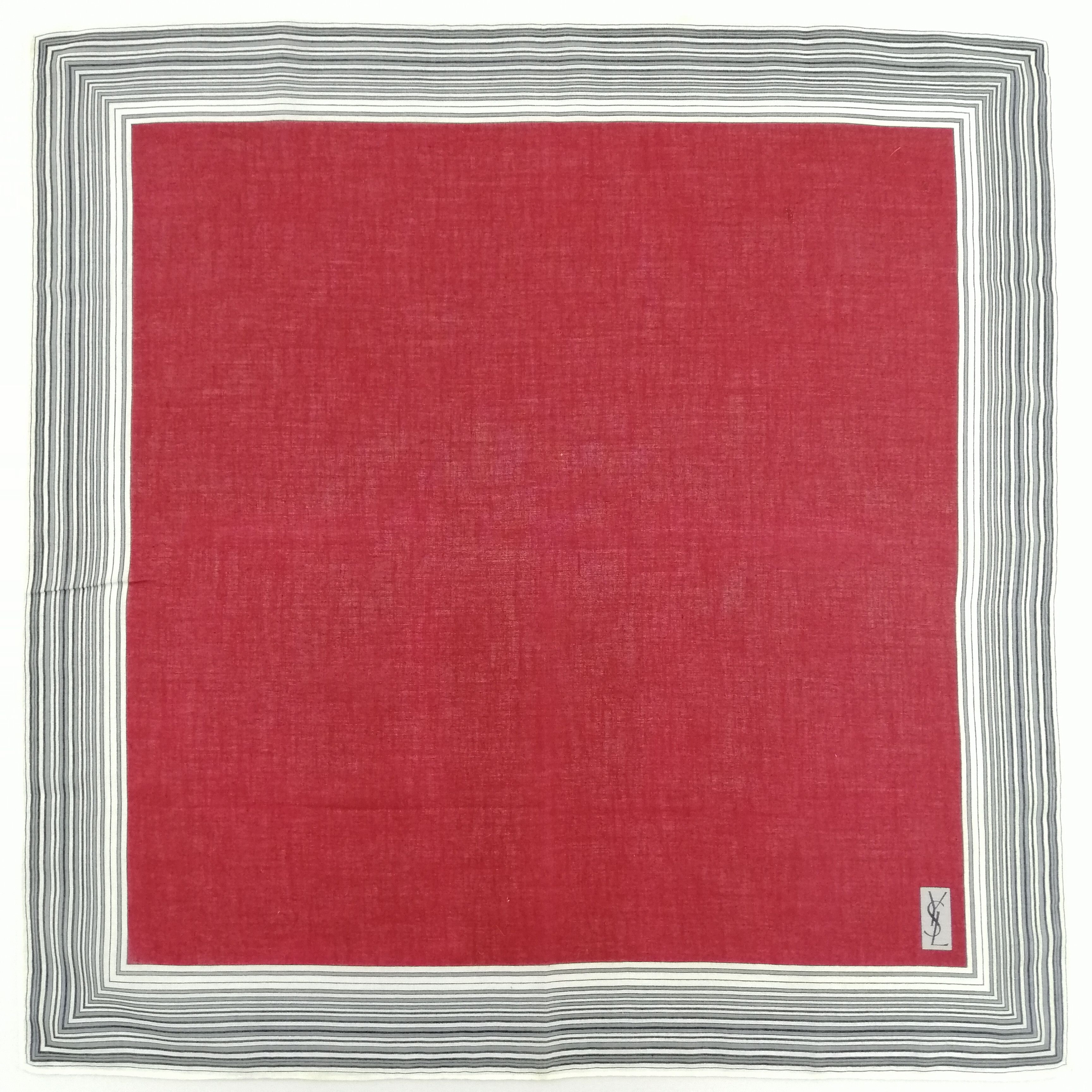 Vintage × Yves Saint Laurent Yves Saint Laurent Handkerchief/Neckerchief/Bandana-KD1074 Size ONE SIZE - 2 Thumbnail