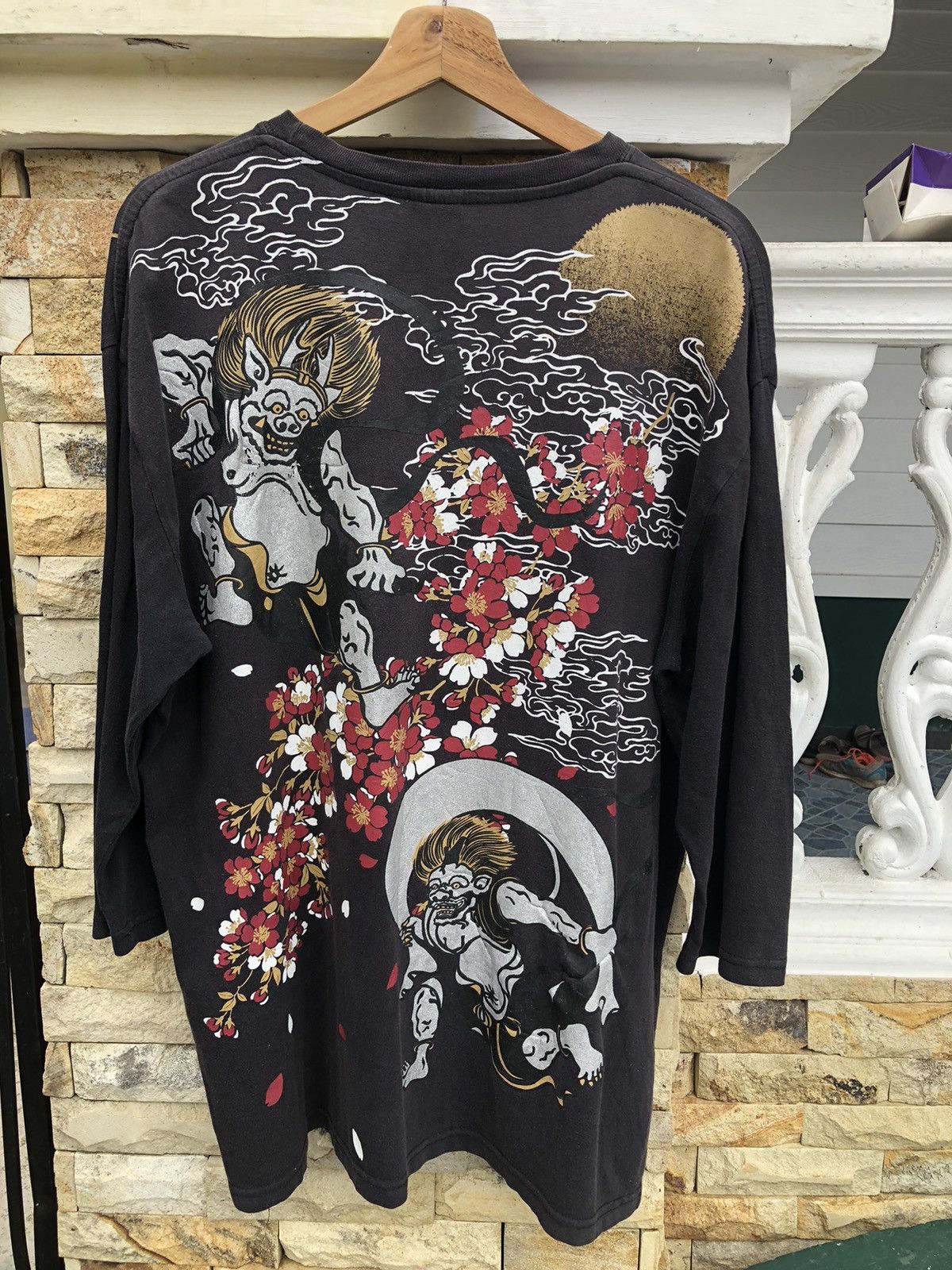 Karakuri Tamashii Rare🔥Vintage Japanese karakuri tamashii 3 Quarter T Shirt Size US XL / EU 56 / 4 - 1 Thumbnail