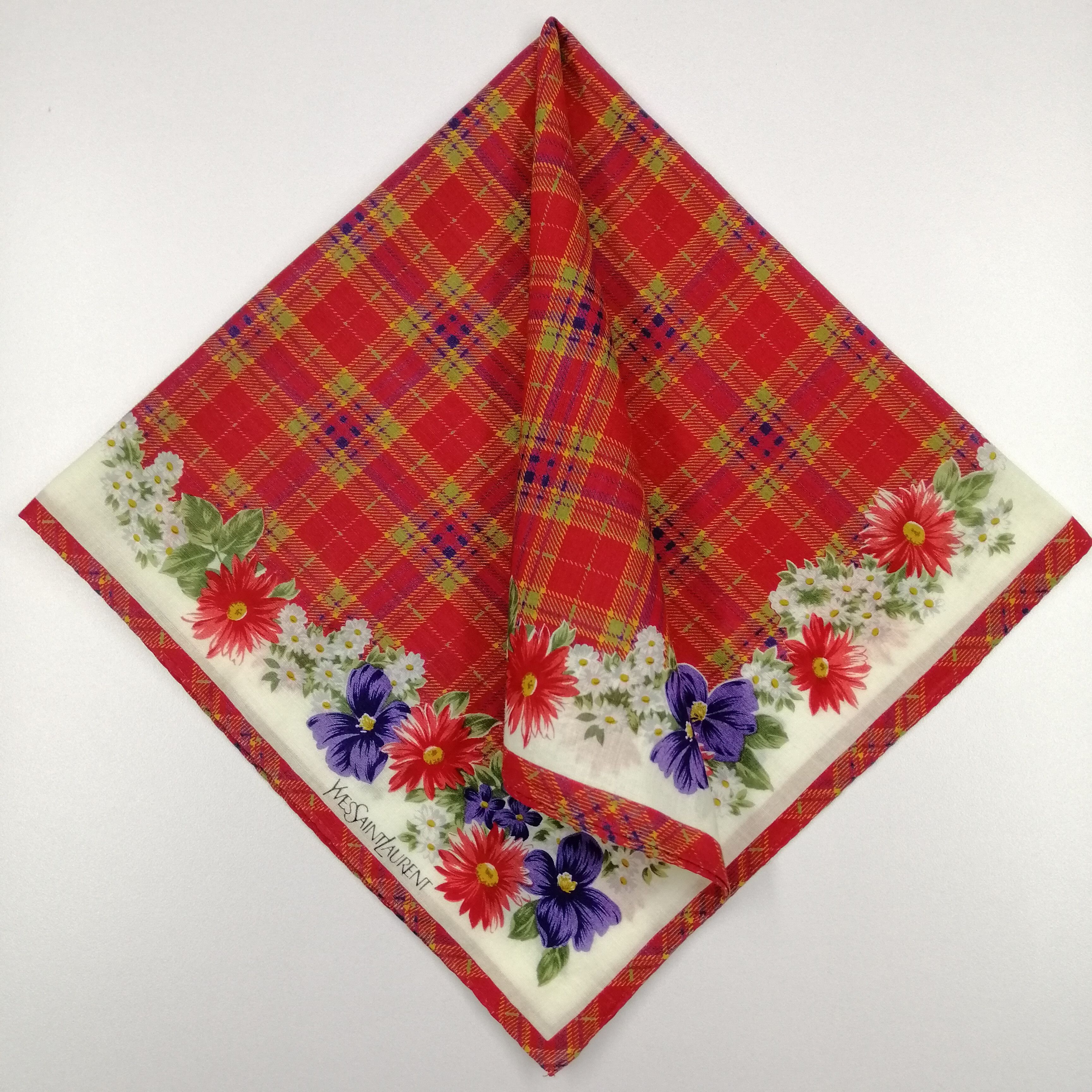 Vintage × Yves Saint Laurent Yves Saint Laurent Handkerchief/Neckerchief/Scarves-KD1123 Size ONE SIZE - 1 Thumbnail