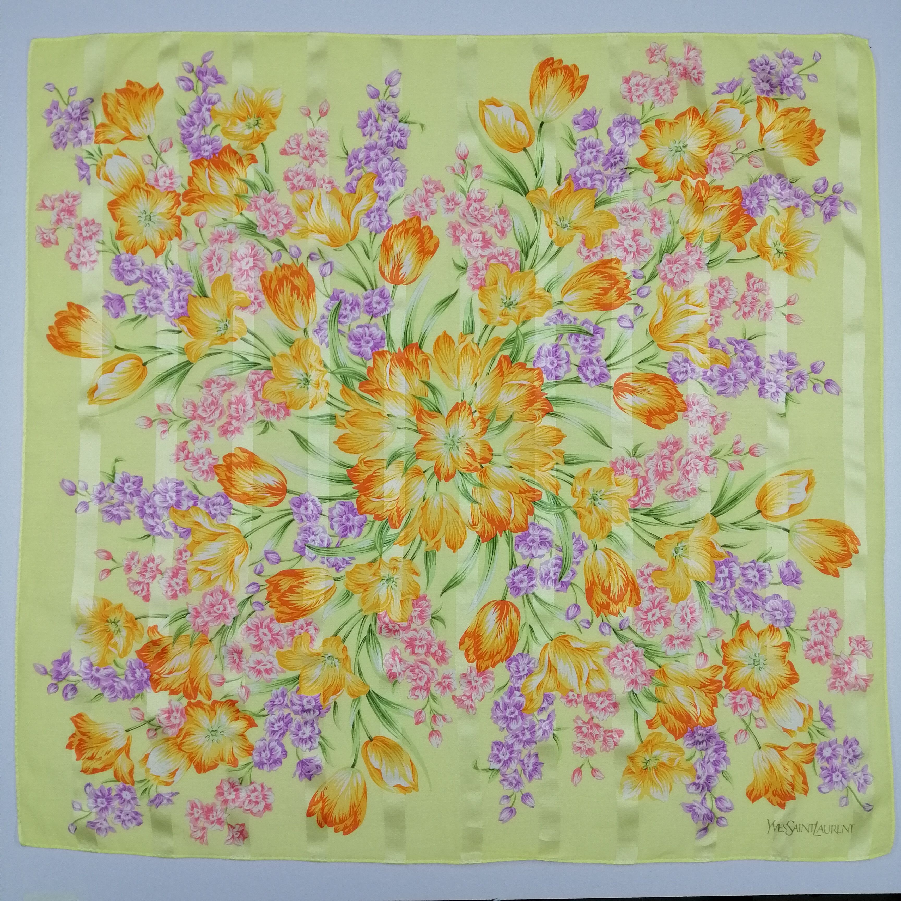 Vintage Yves Saint Laurent Handkerchief/Neckerchief/Scarves-KD1150 Size ONE SIZE - 2 Thumbnail