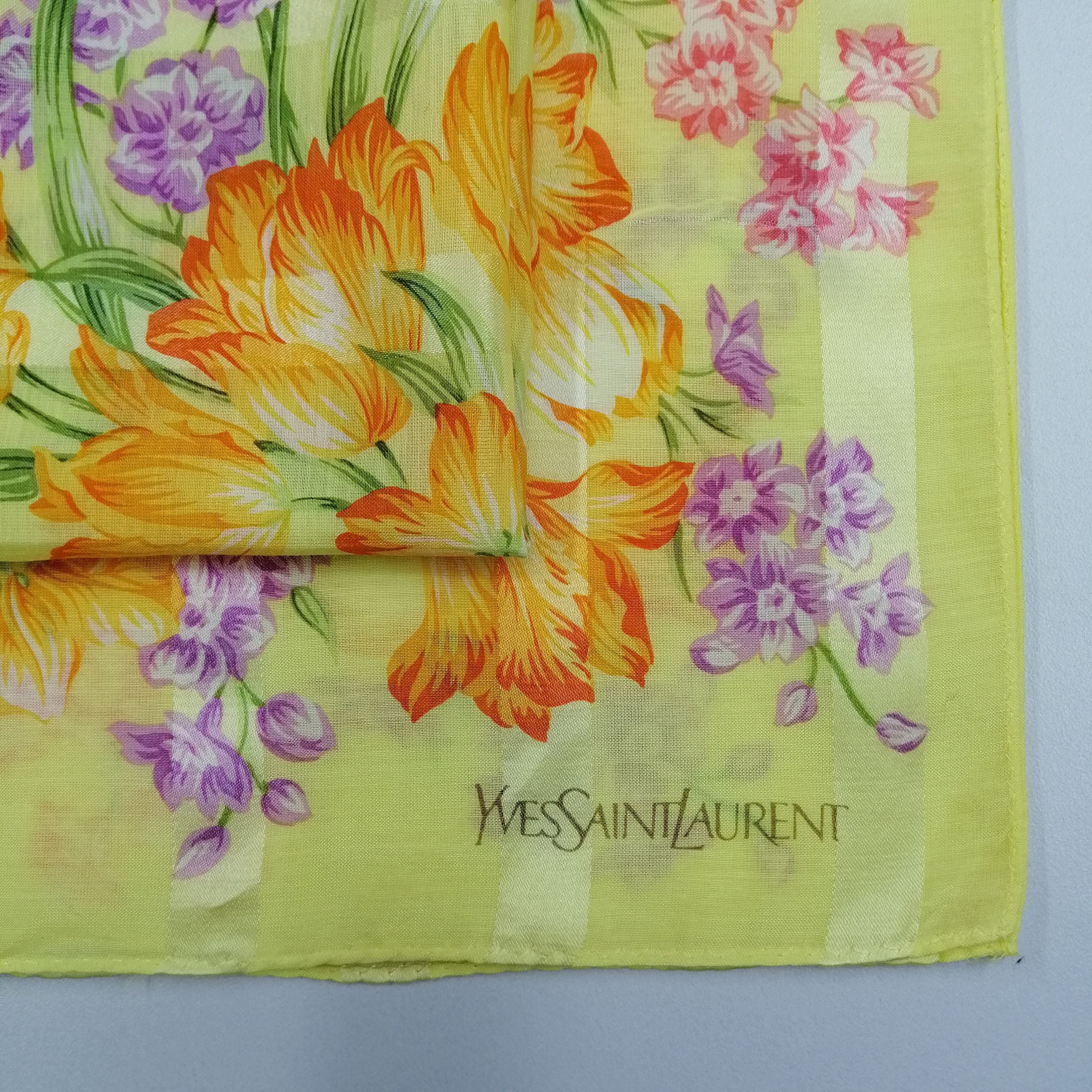 Vintage Yves Saint Laurent Handkerchief/Neckerchief/Scarves-KD1150 Size ONE SIZE - 6 Thumbnail