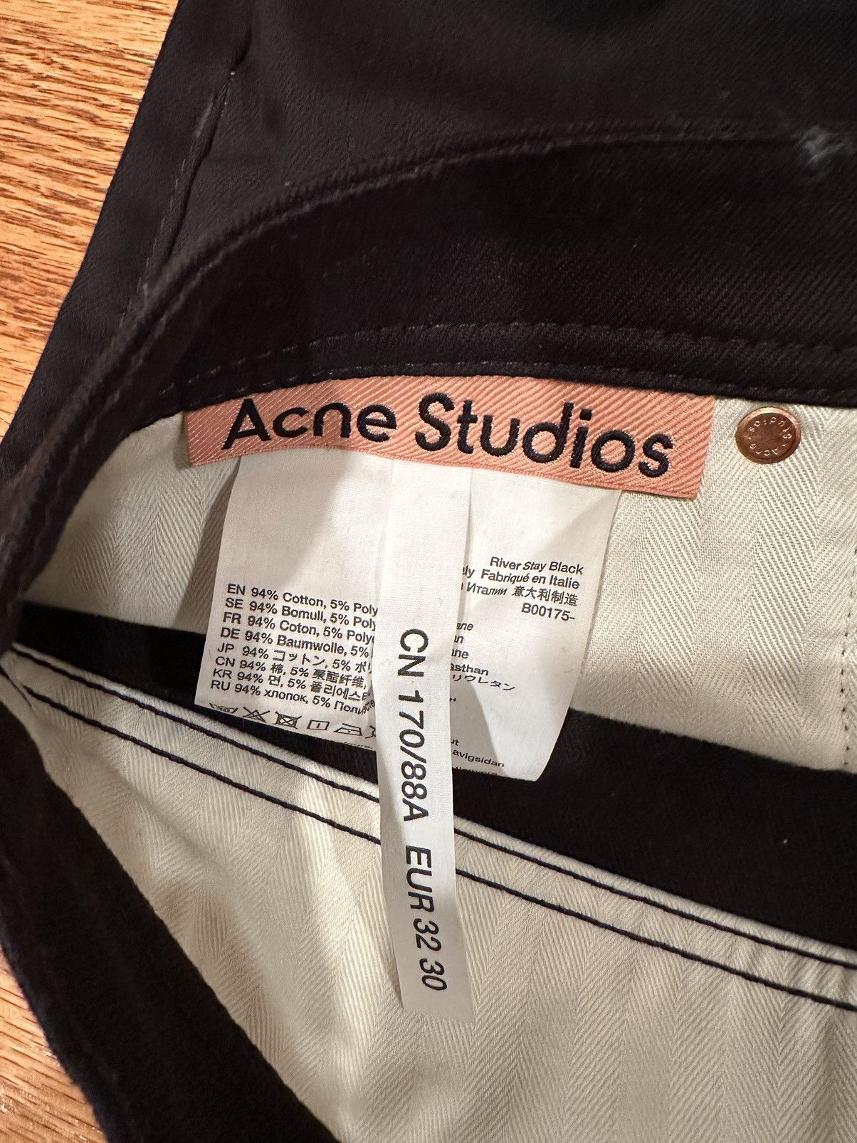 Acne Studios Acne Studios Black Jeans Size US 32 / EU 48 - 3 Thumbnail