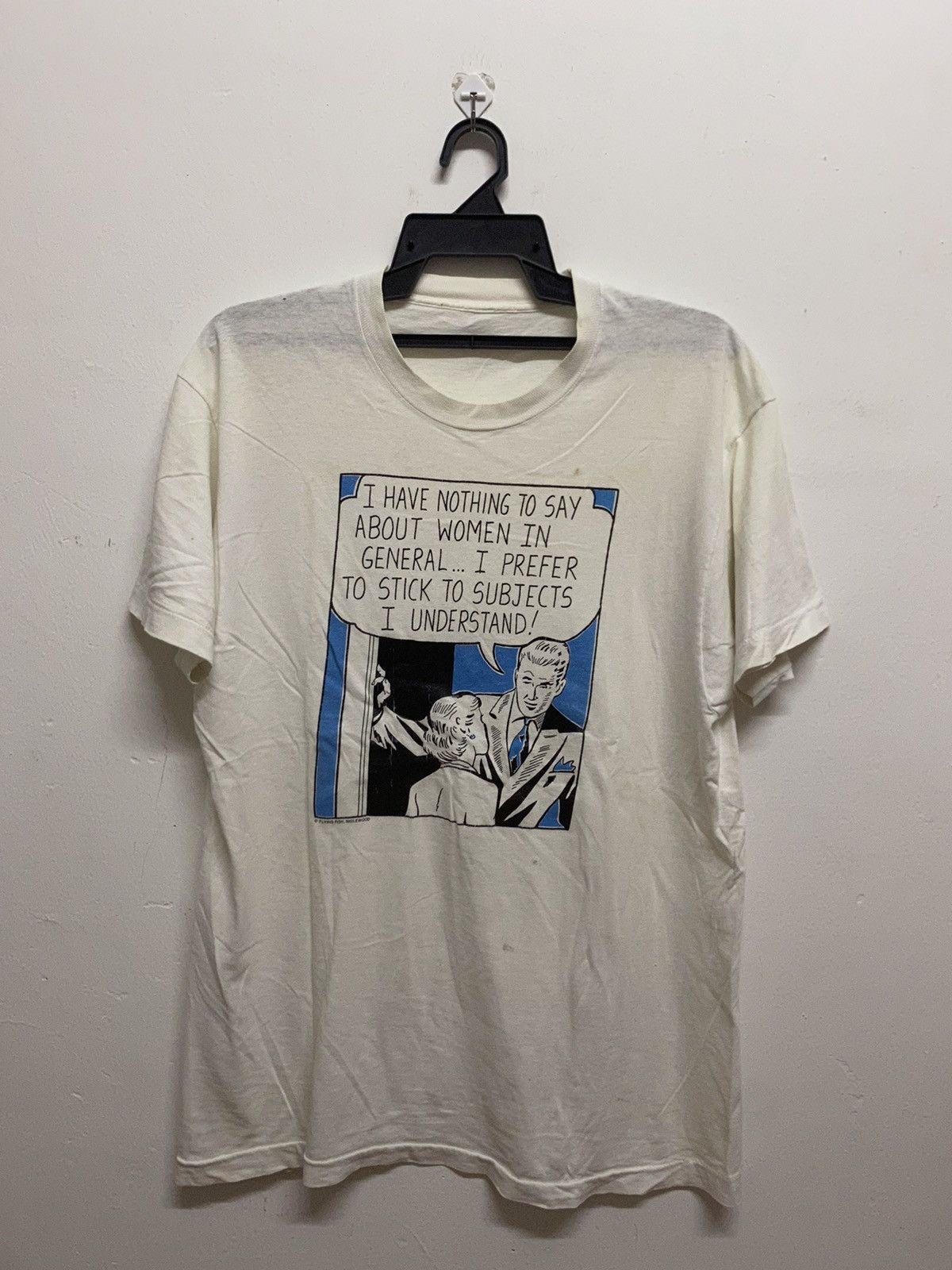 Vintage Vintage 80’s Roy Lichtenstein Flying Fish Pop Art Tee Size US L / EU 52-54 / 3 - 1 Thumbnail