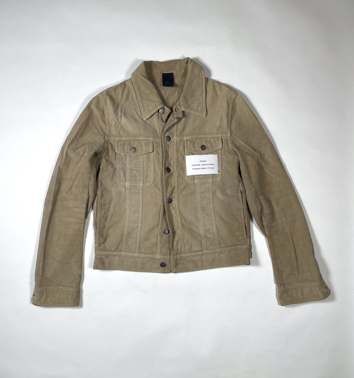 Dior x Hedi Slimane Corduroy Trucker Jacket sz 48