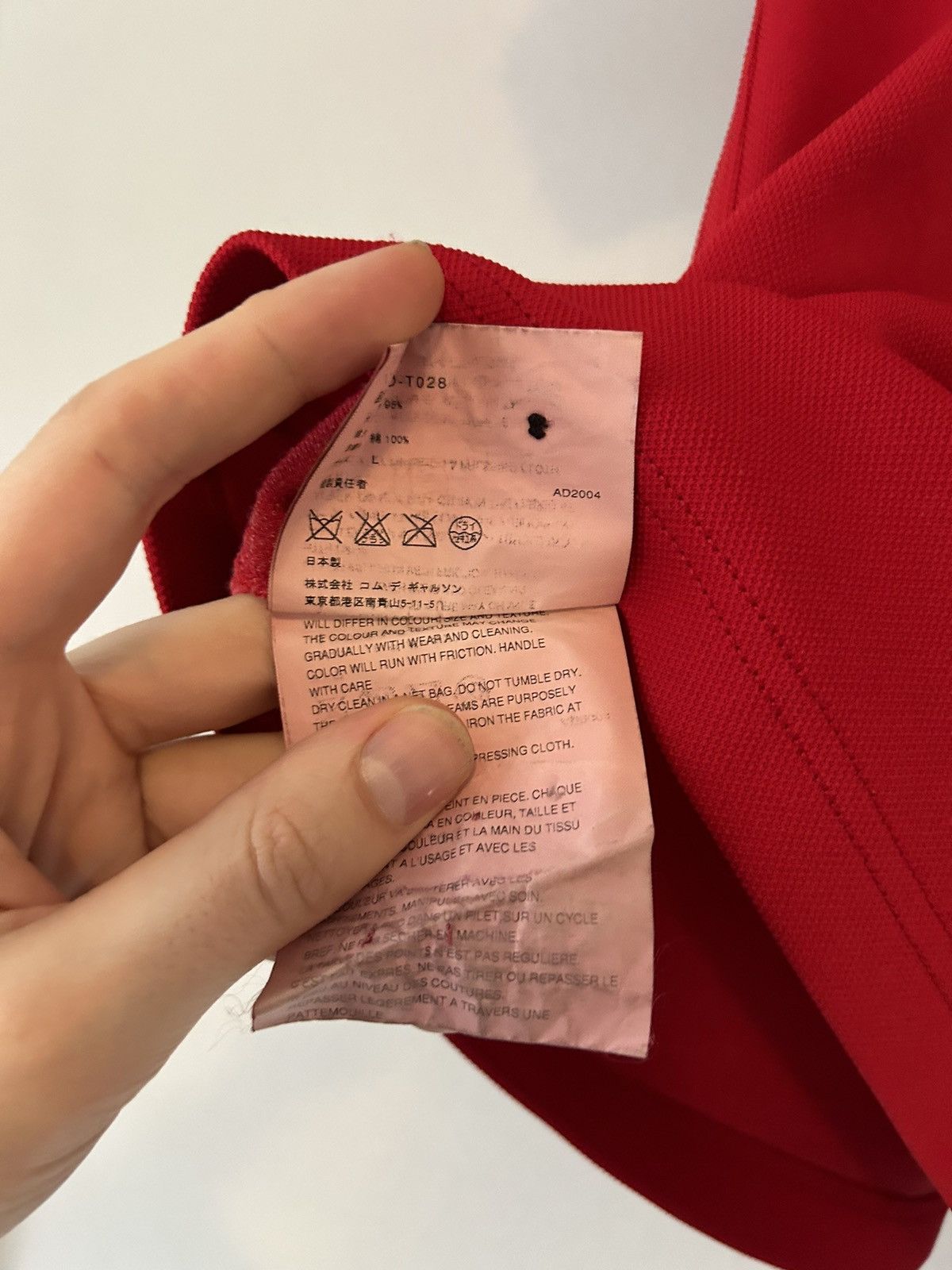 Comme des Garcons Red Polo Size US L / EU 52-54 / 3 - 6 Thumbnail