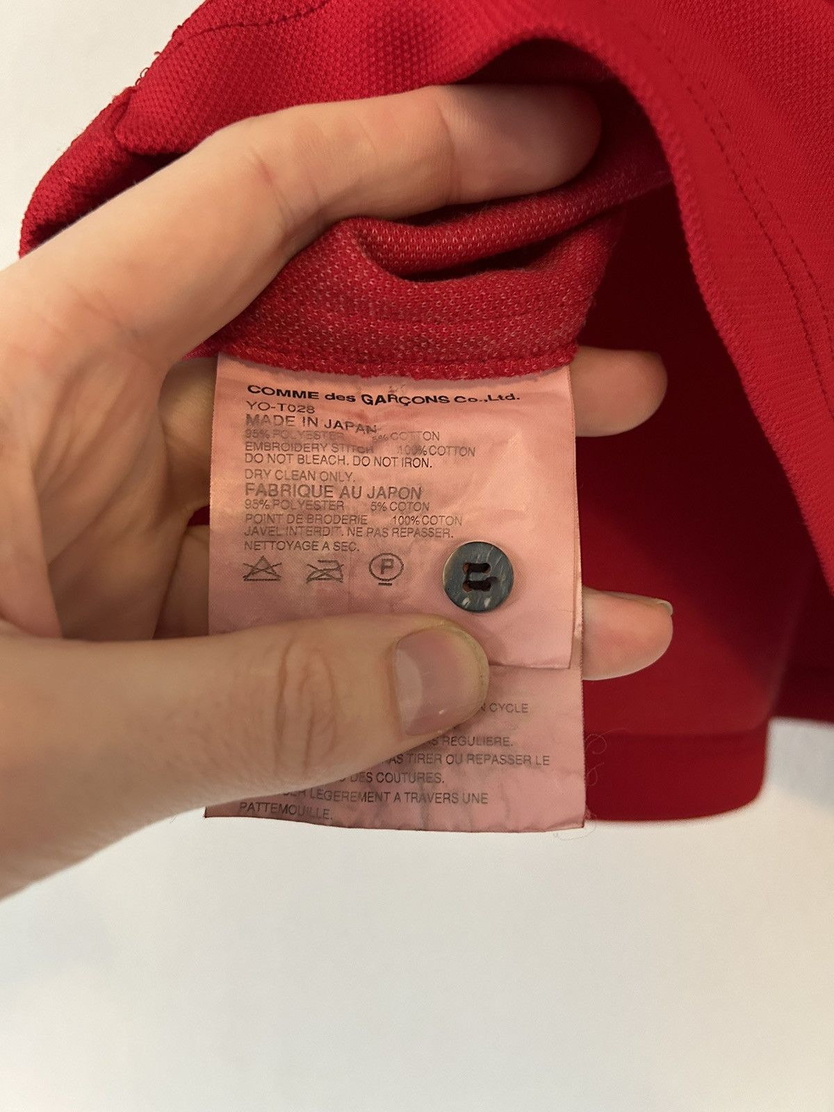 Comme des Garcons Red Polo Size US L / EU 52-54 / 3 - 5 Thumbnail